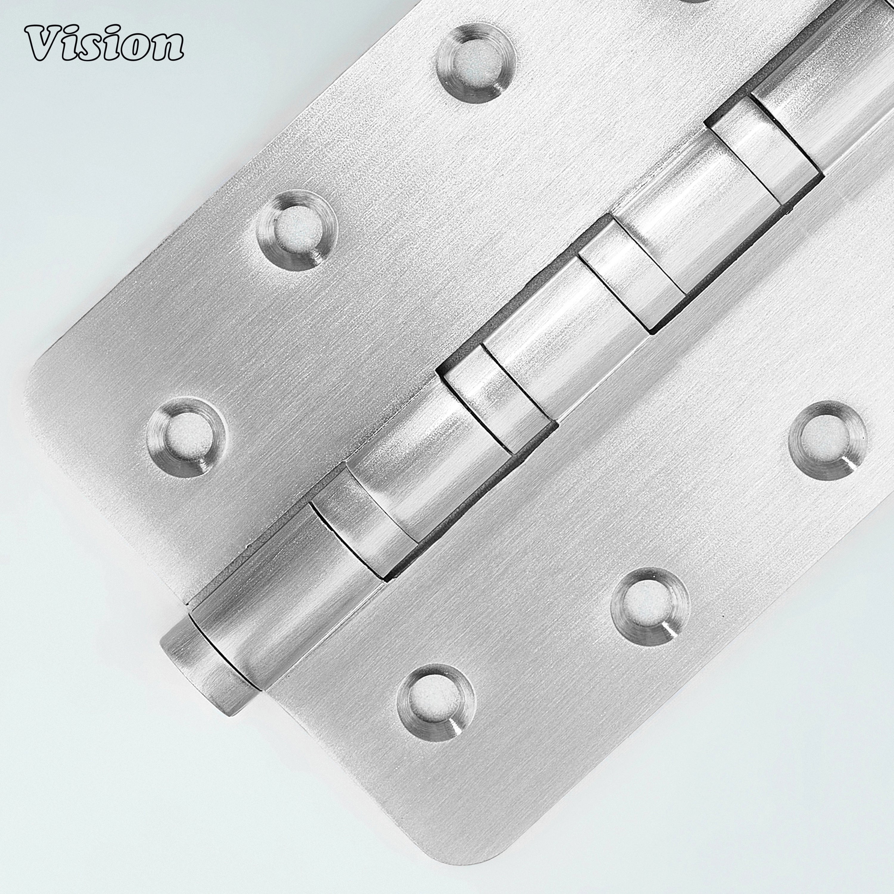 Rounded corner Silver brass door hinge for modern furniture use