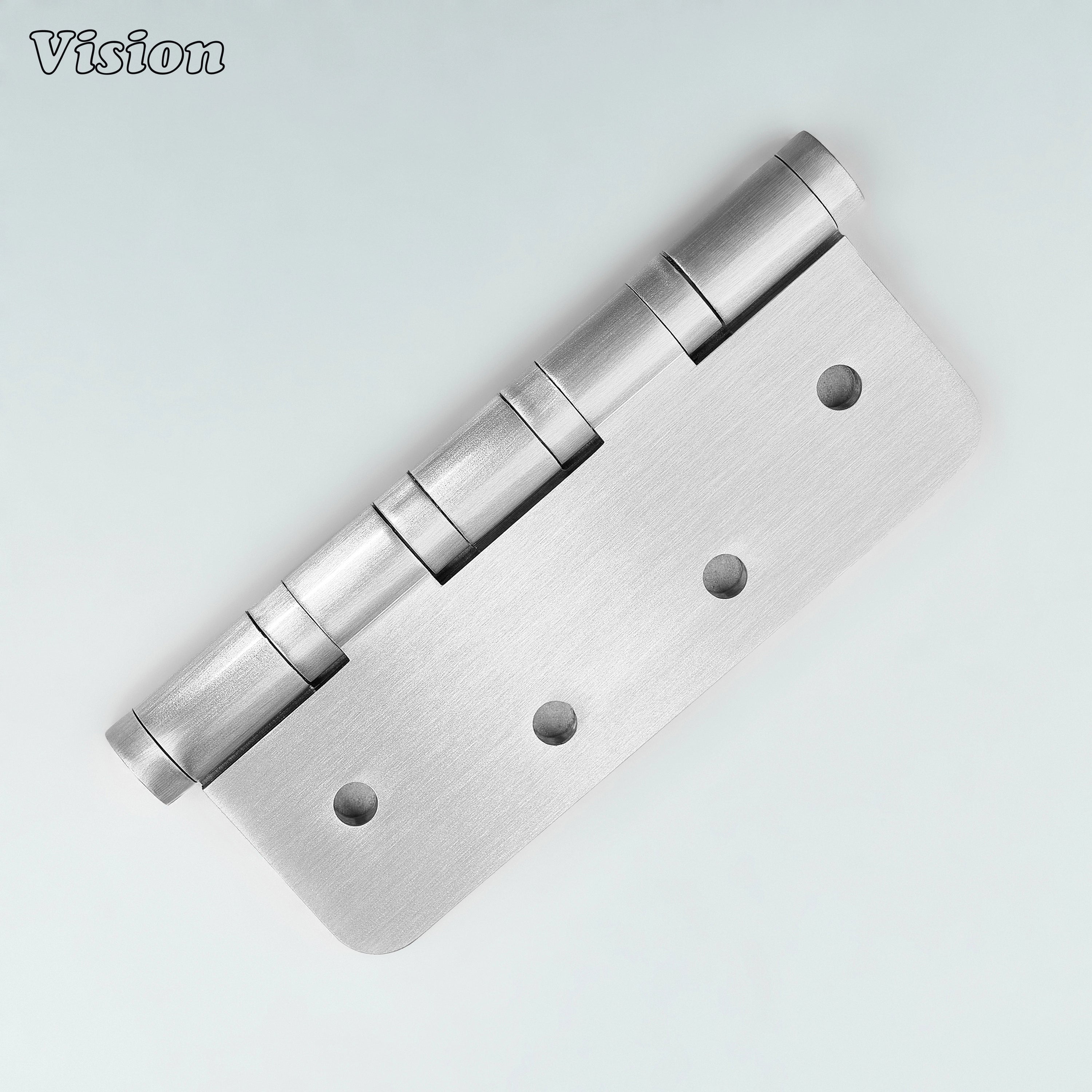 Silver finish plain brass door hinge with bearing for cabinet doors