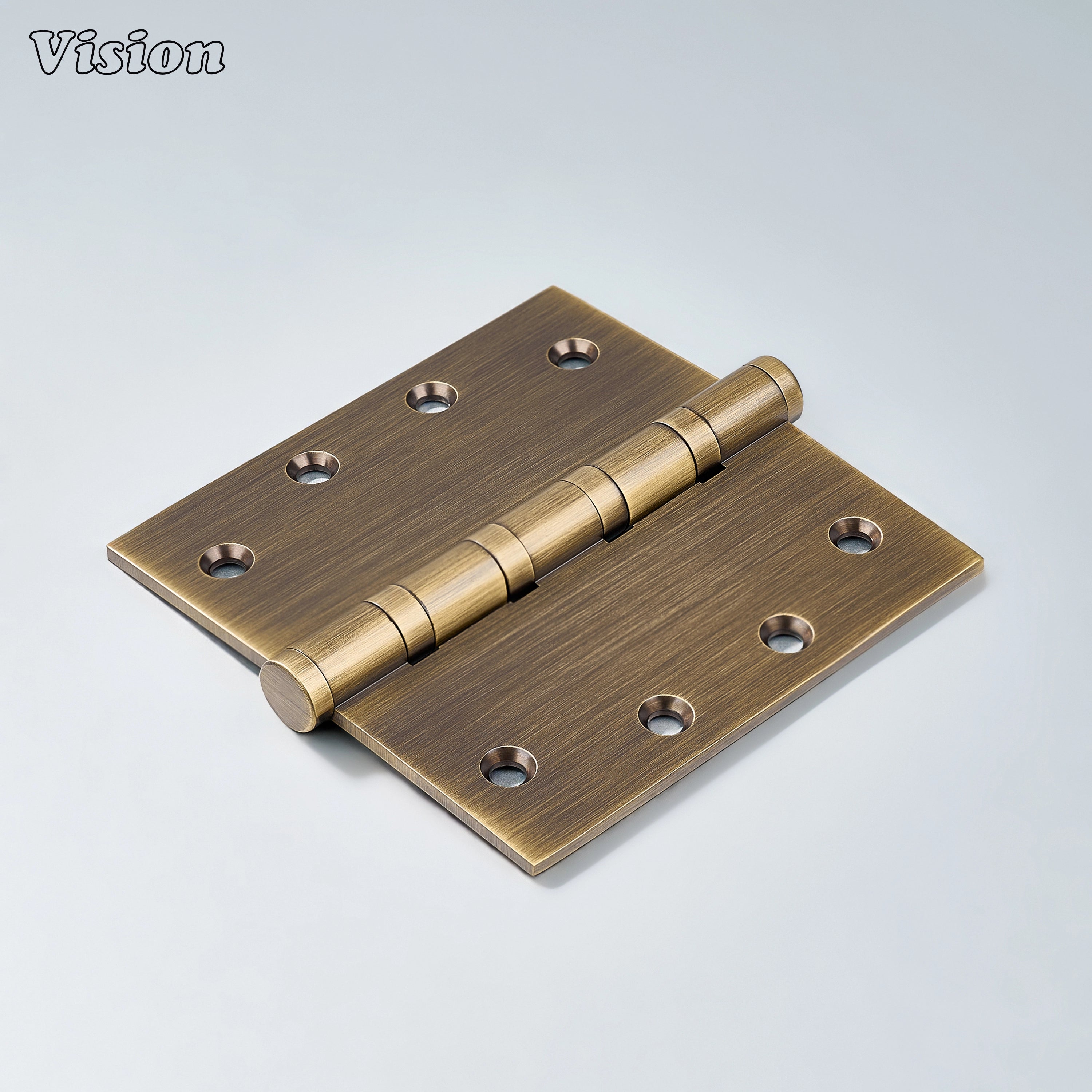 Plain profile Antique Bronze brass door hinge with square plate for interior doors
