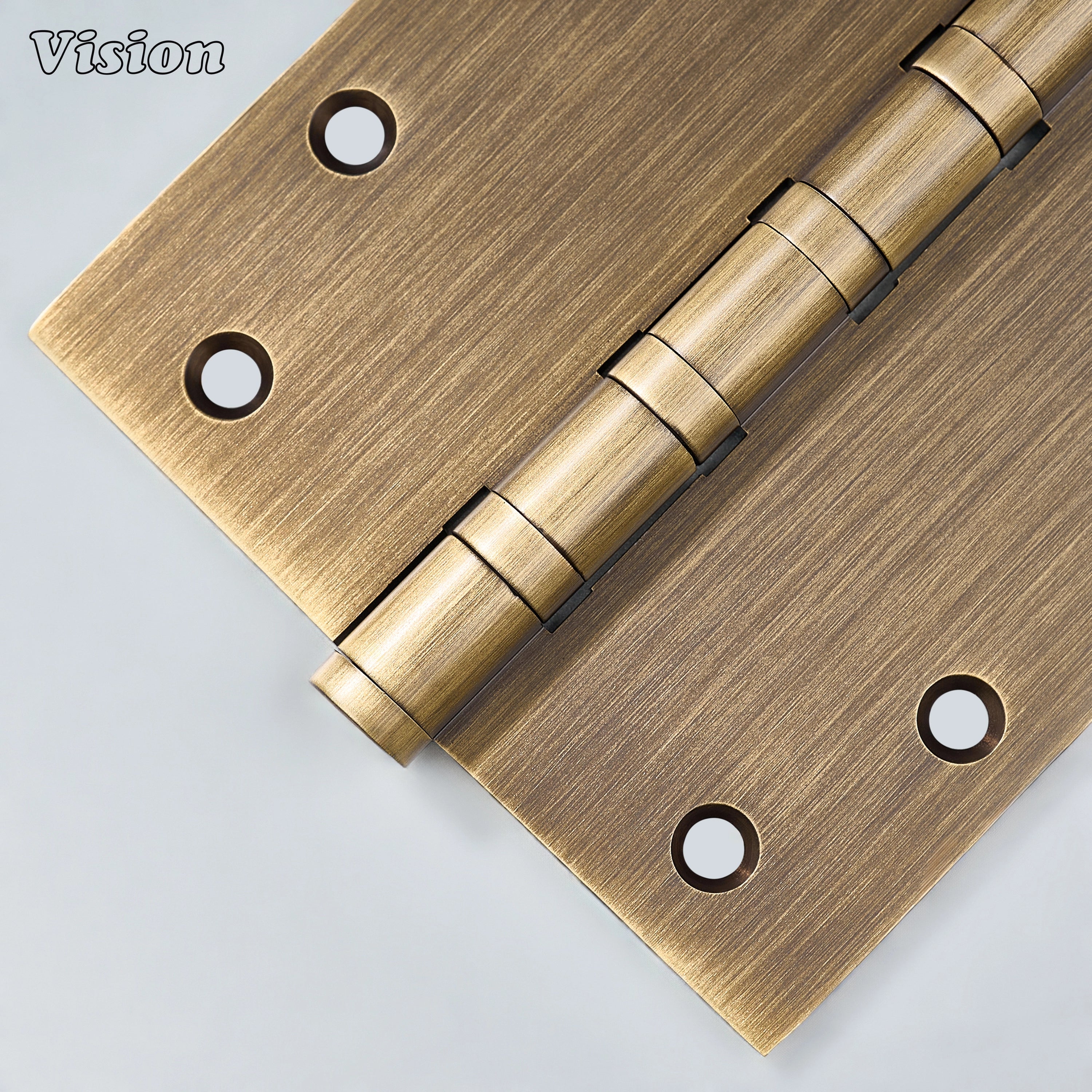 Square plate Antique Bronze brass door hinge with bearing system for heavy doors