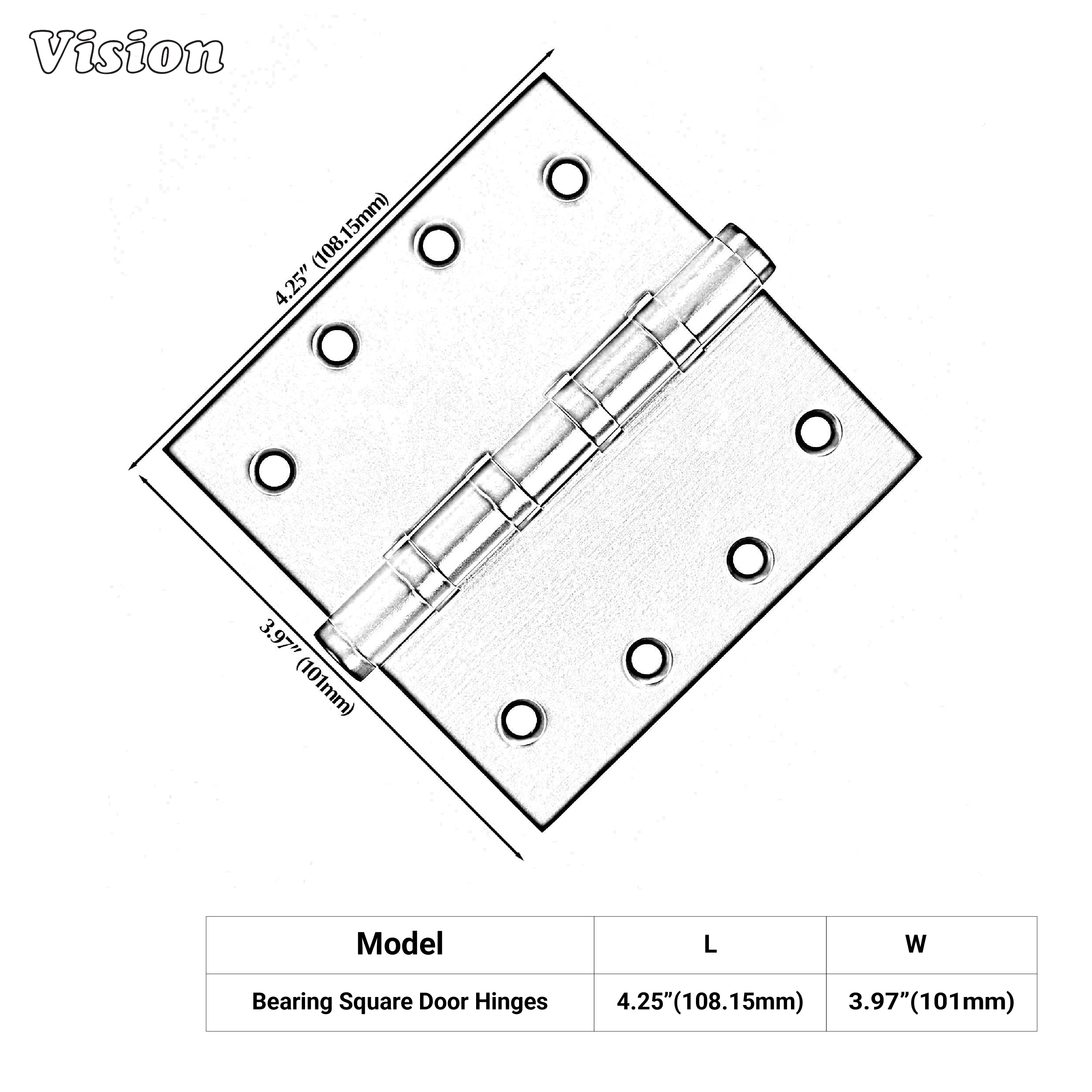 Plain profile Antique Bronze brass door hinge for interior wooden door hardware