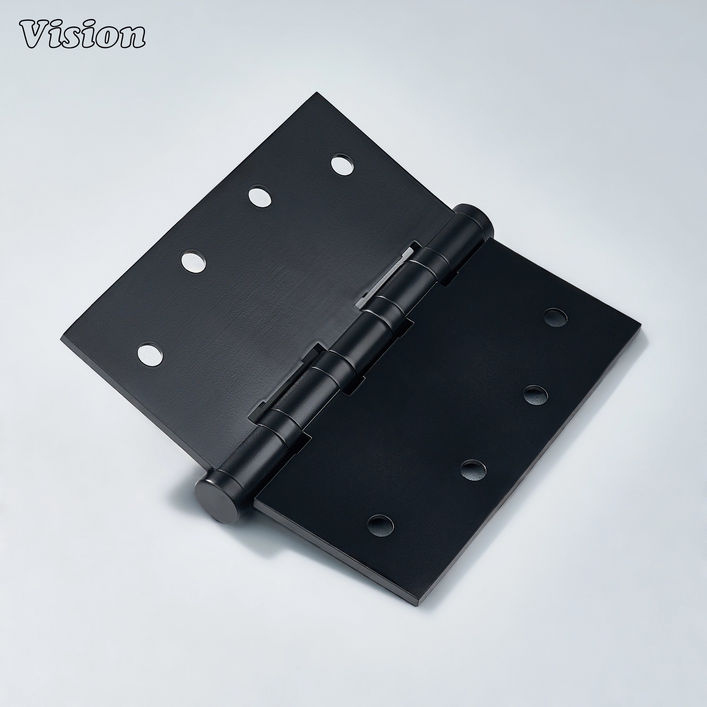 Square plate Black brass door hinge with bearing system for heavy doors
