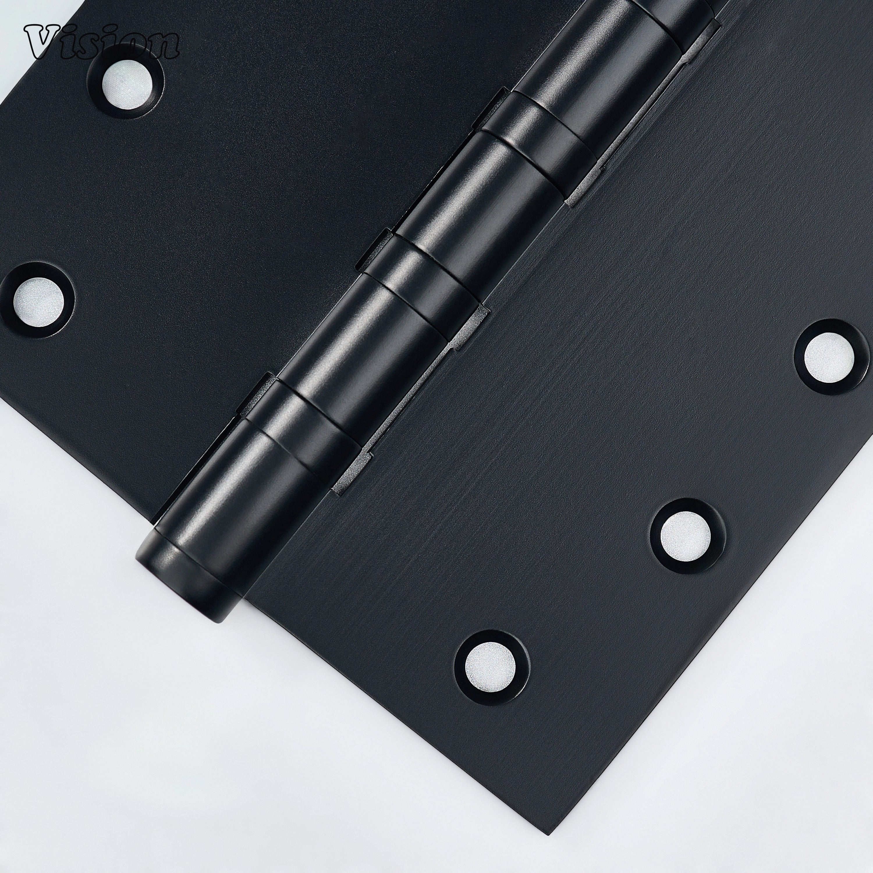 Plain Black brass door hinge designed for wardrobe and furniture doors