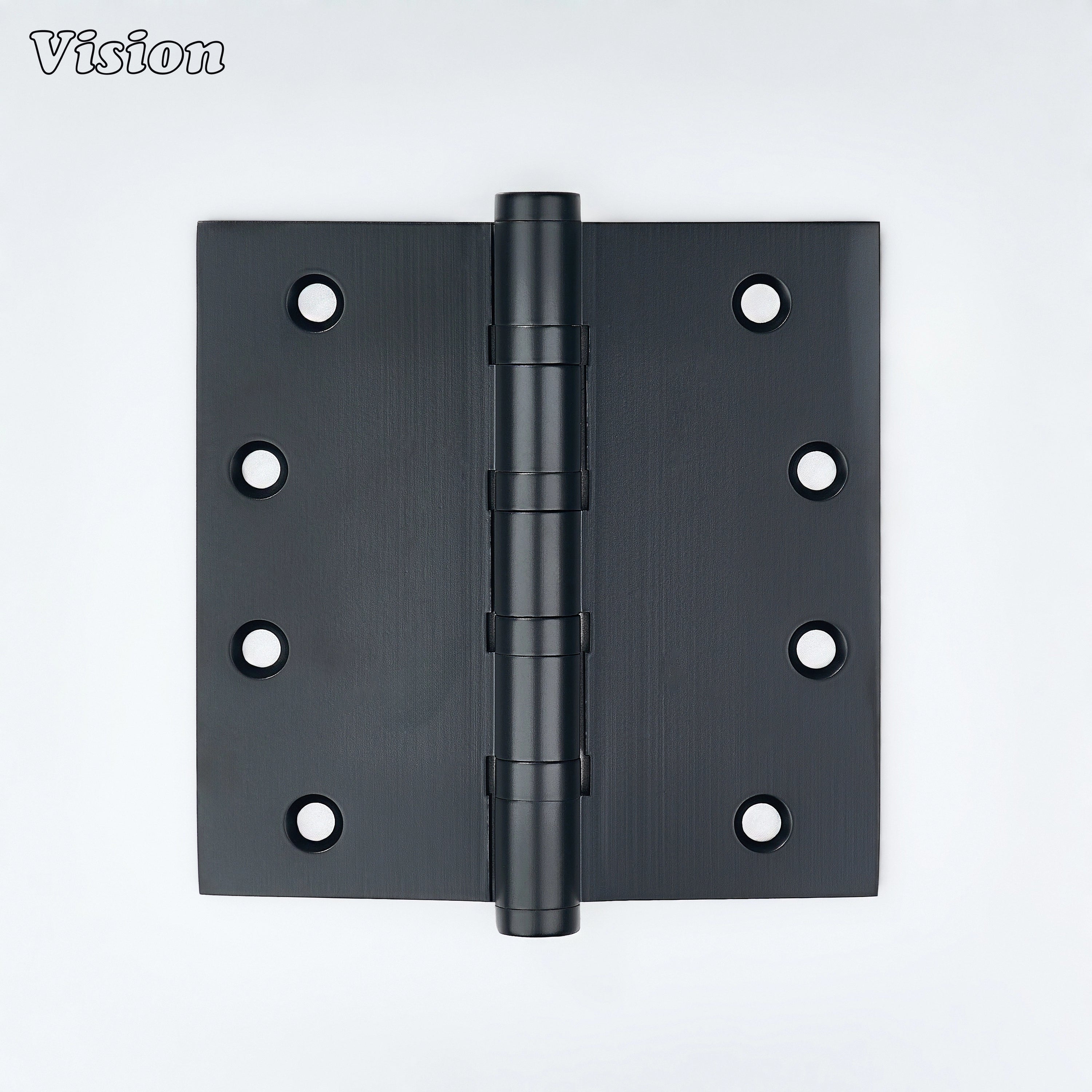 Black square bearing brass door hinge for interior door installations