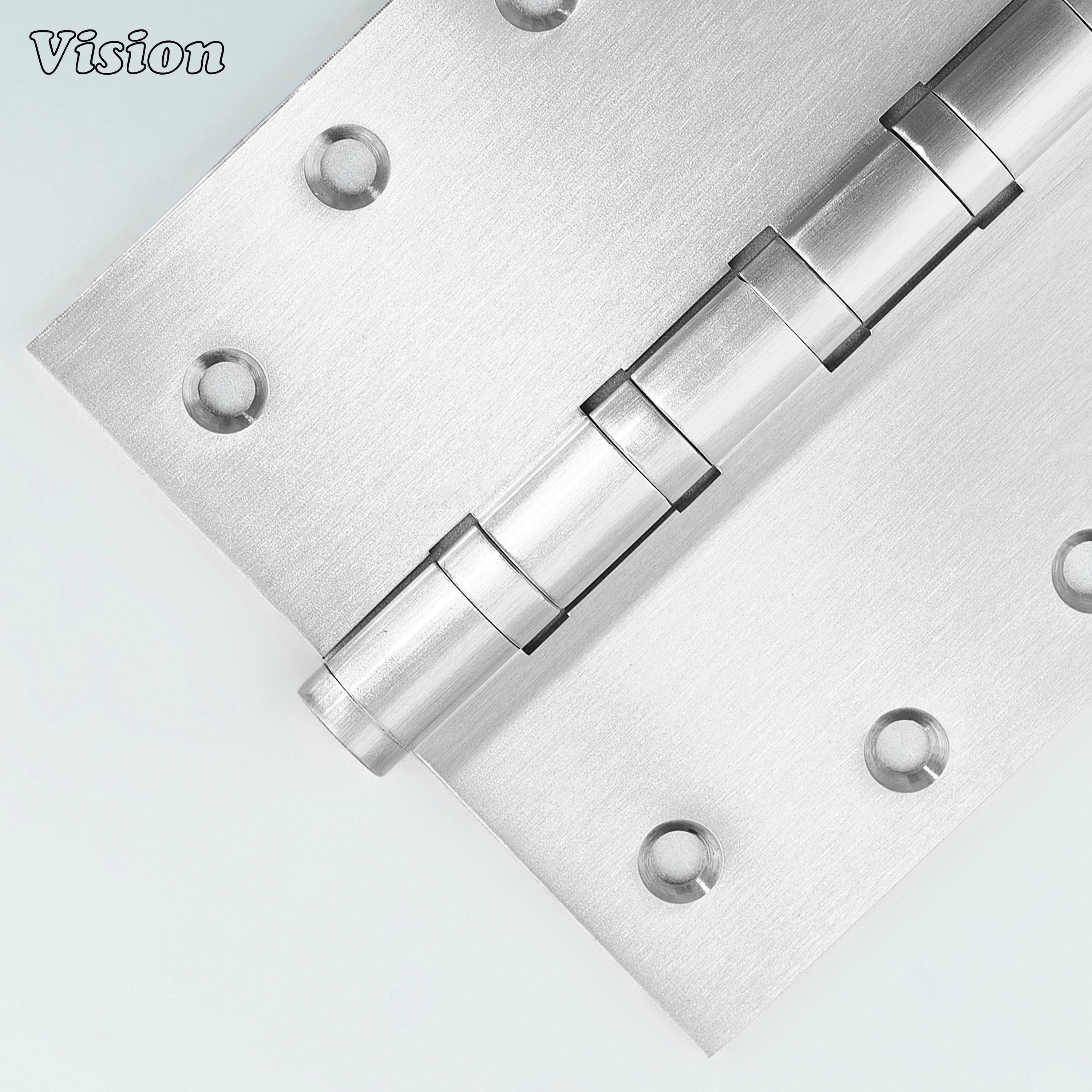 Silver bearing brass door hinge with square edge design for homes