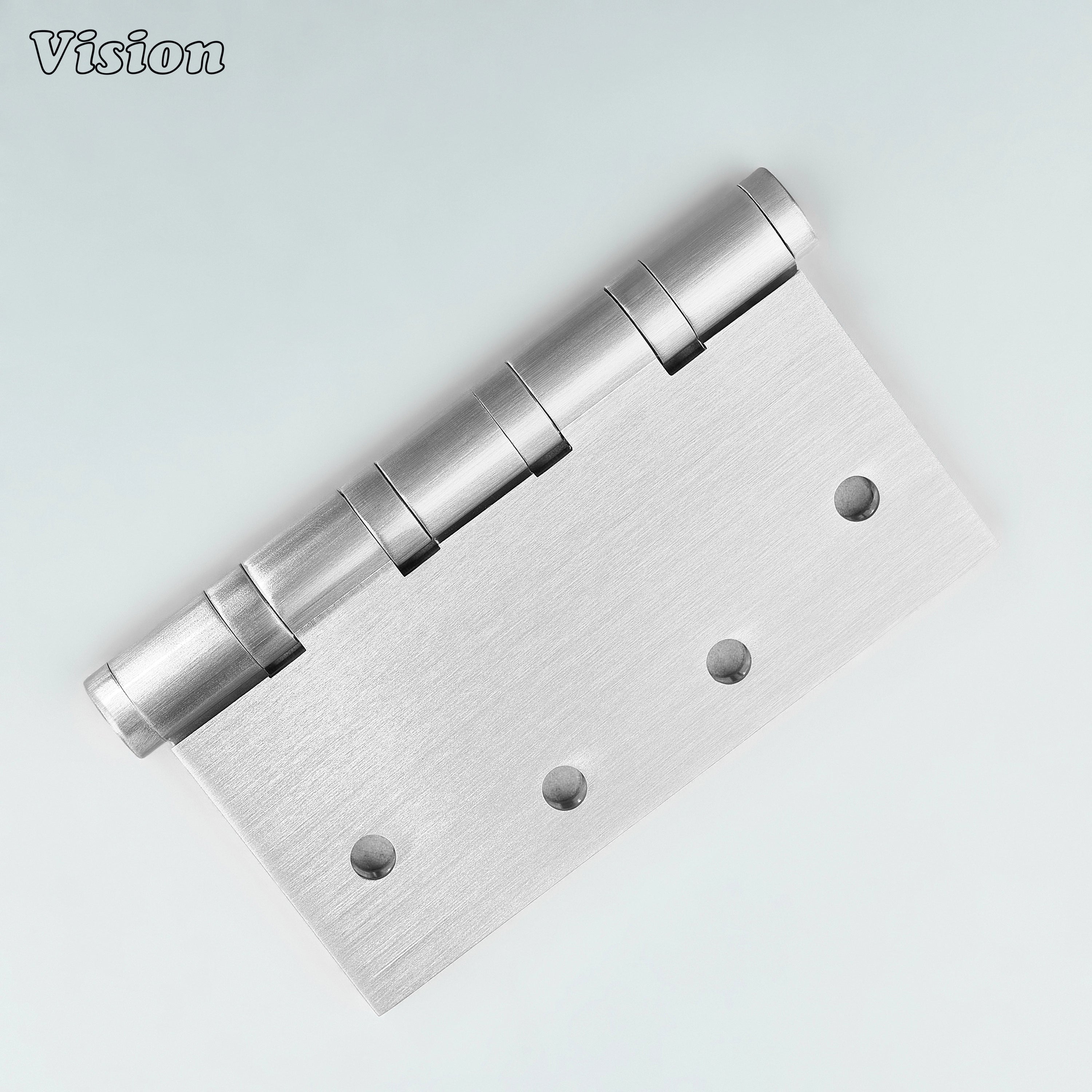 Square plate Silver brass door hinge with bearing system for heavy doors