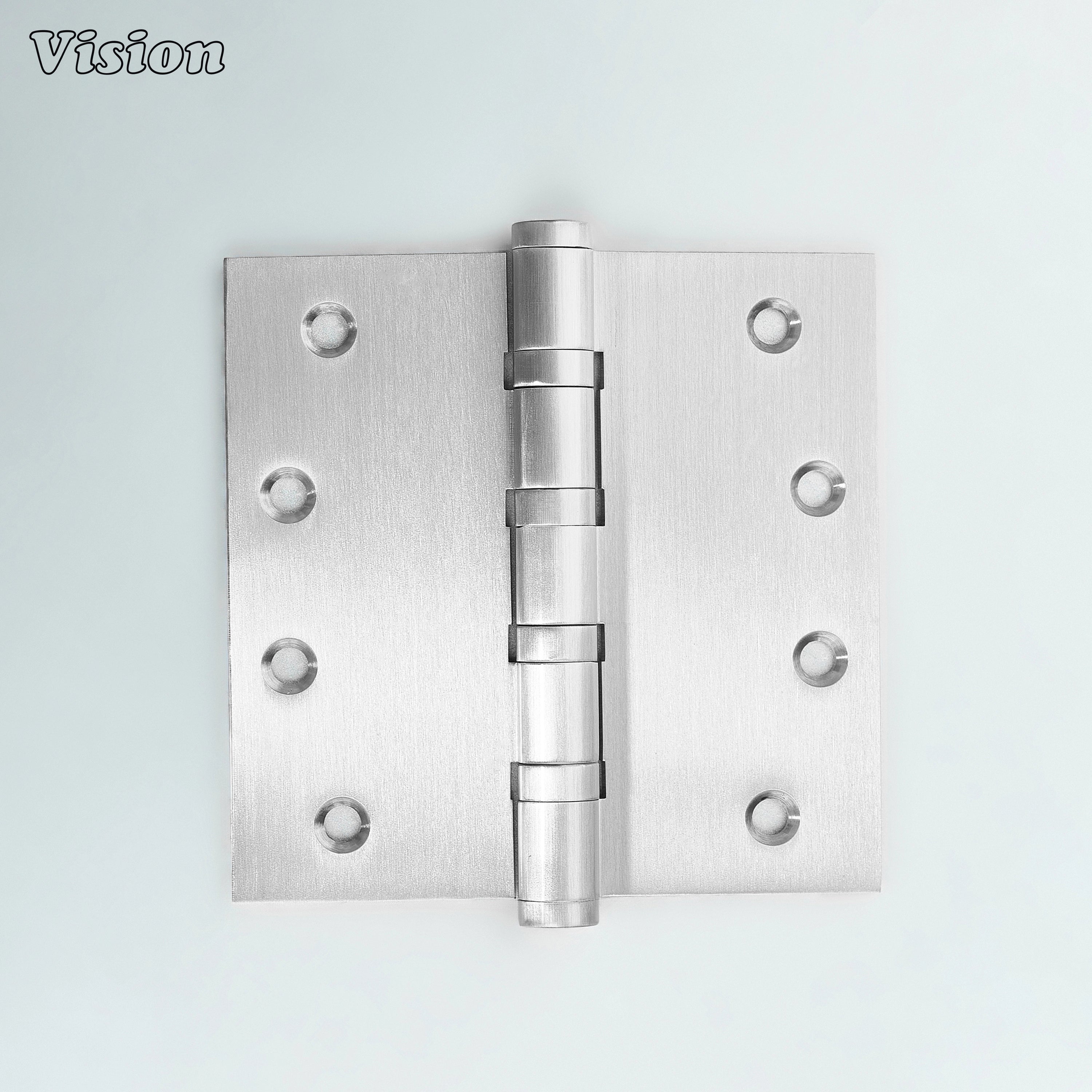 Plain Silver brass door hinge designed for wardrobe door use