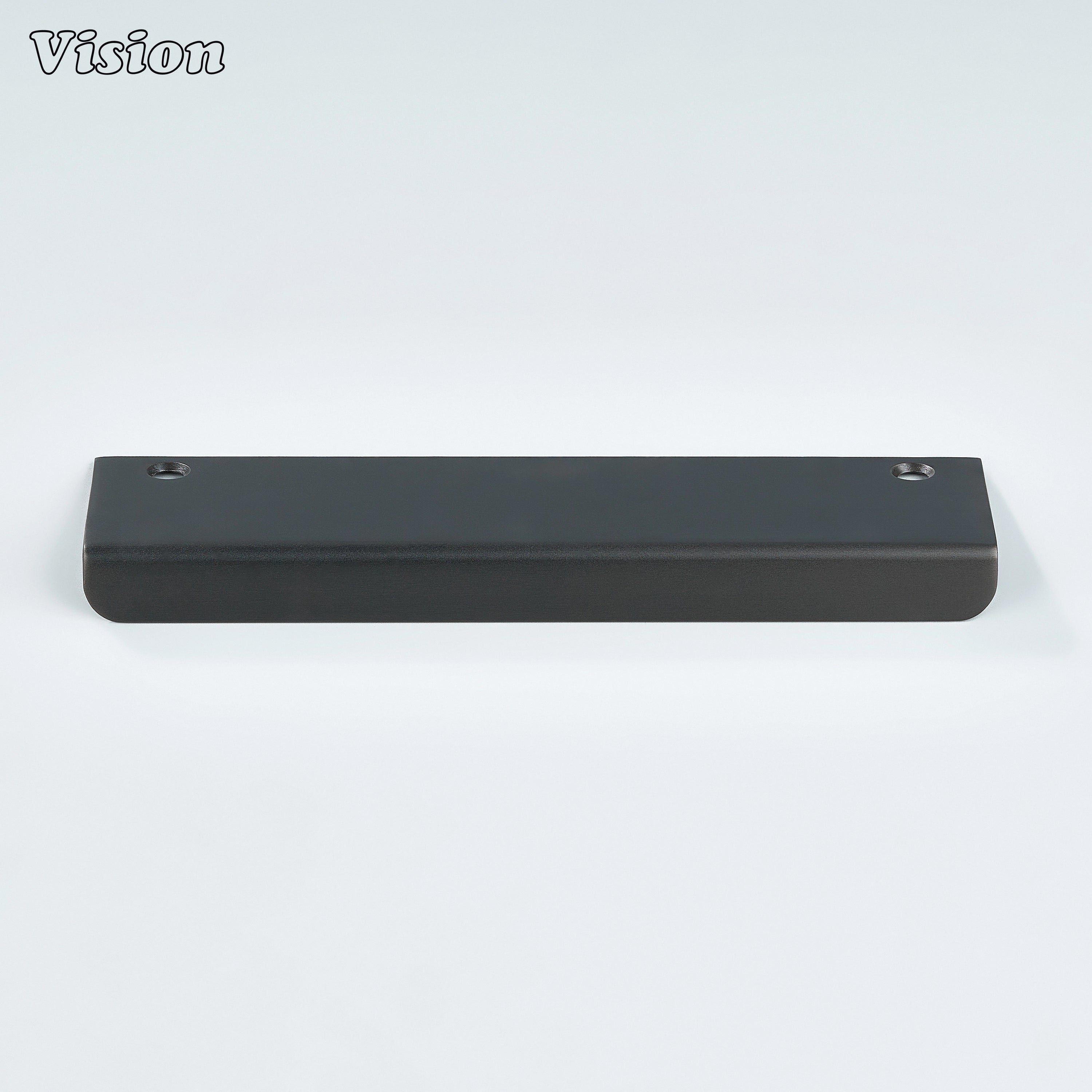 Gunmetal cabinet handle minimalist plain lip pull for cabinetry