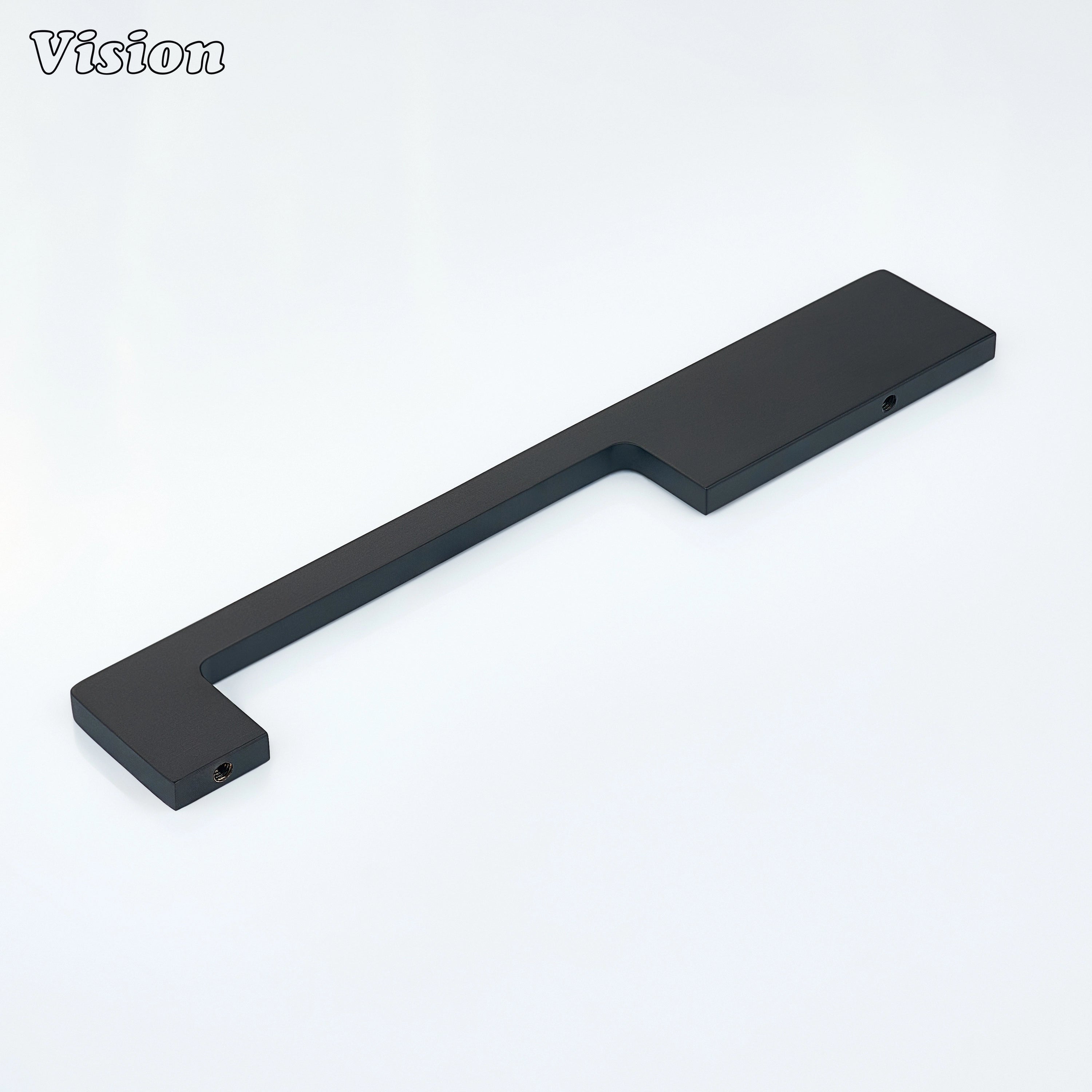 Black slim cabinet handle designed for modern kitchen furniture