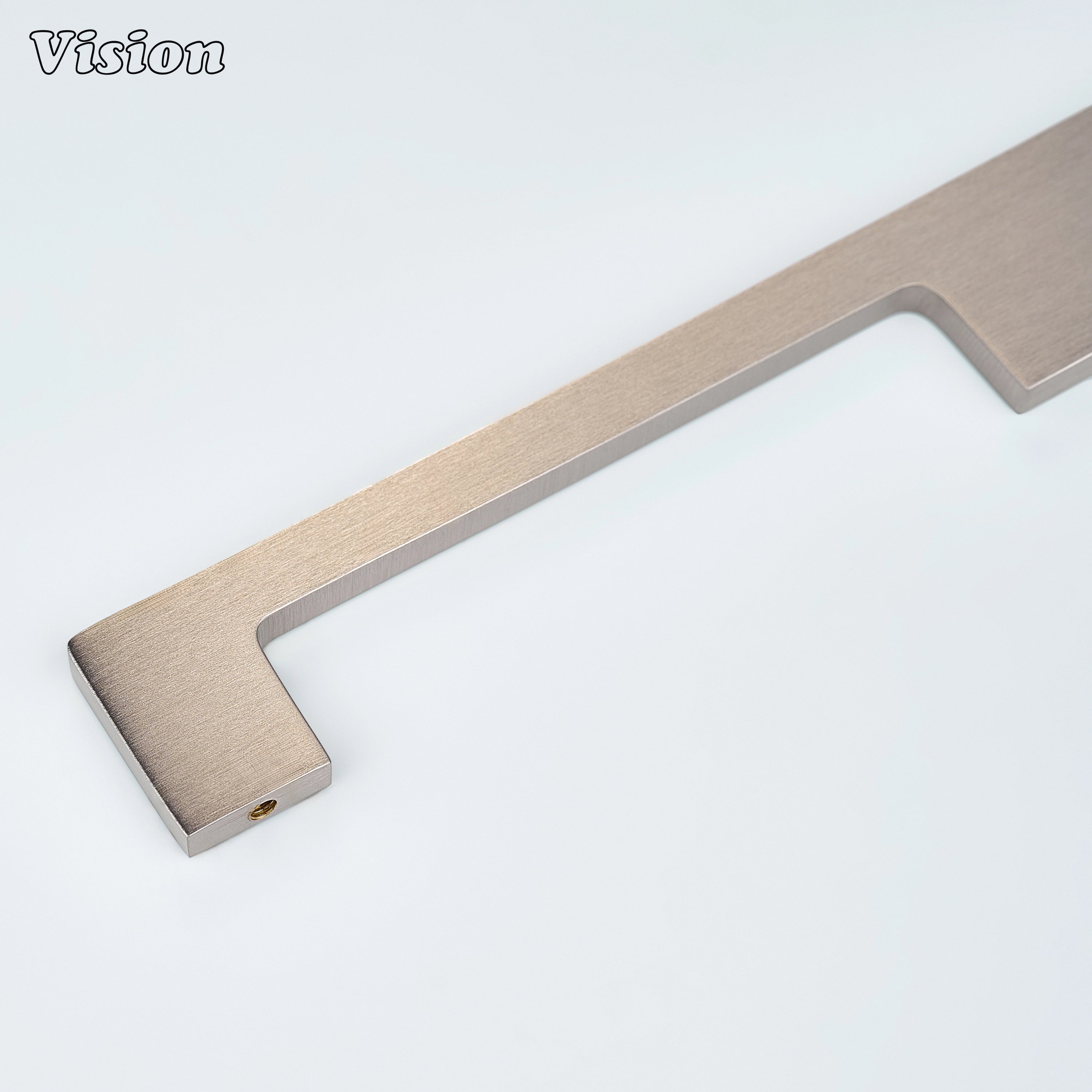 Modern Silver cabinet handle with flat bar form for cabinet doors