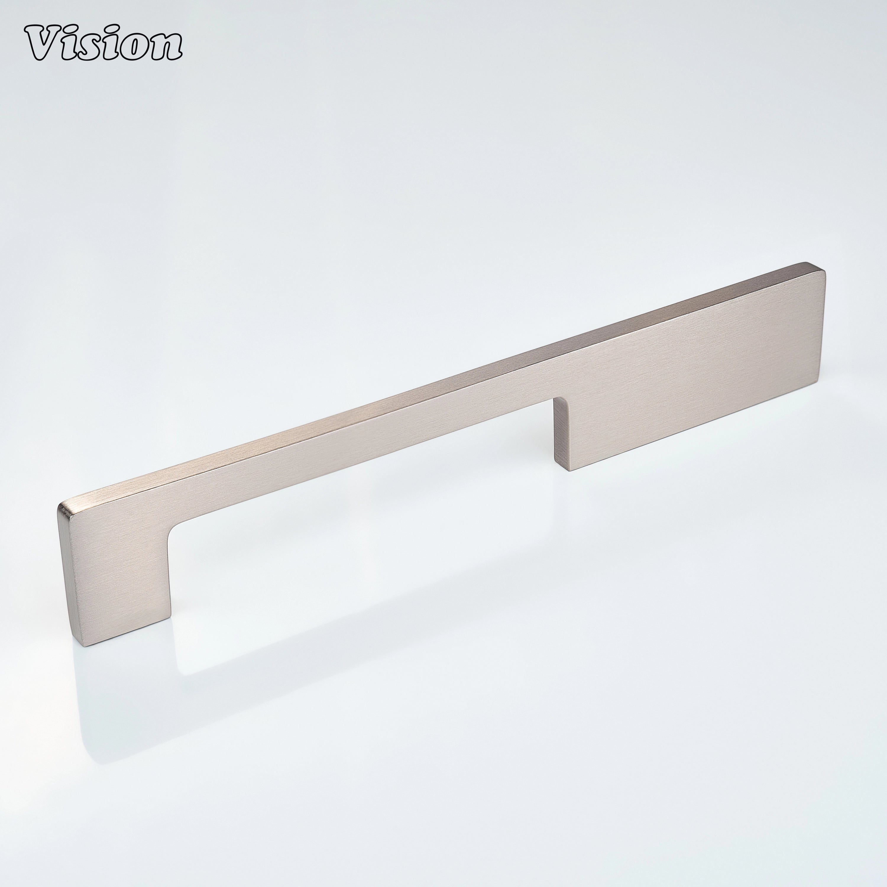 Silver cabinet handle with straight bar shape for furniture