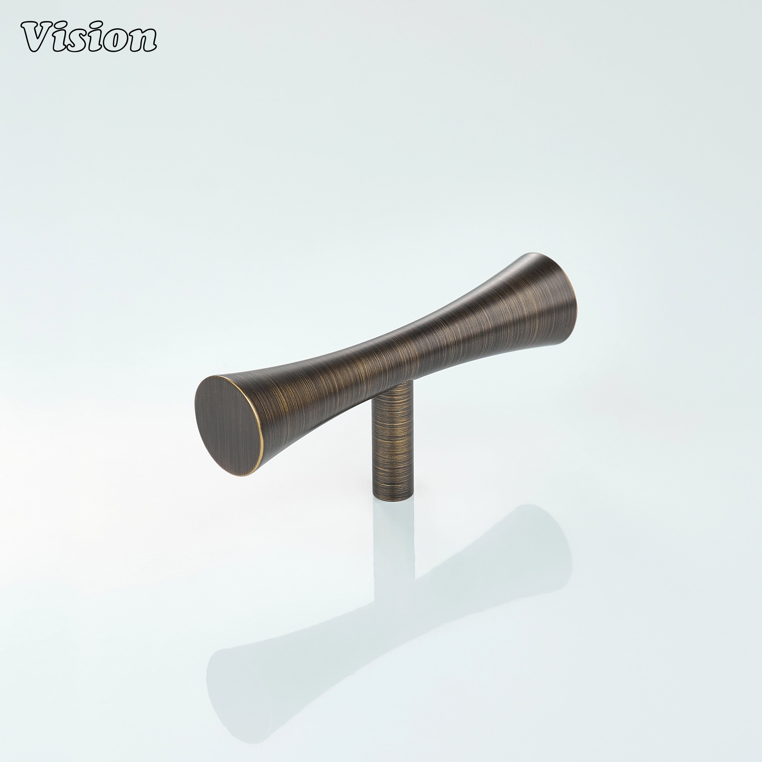 Antique Bronze cabinet t-knob plain curved bar for kitchen cabinets and drawers