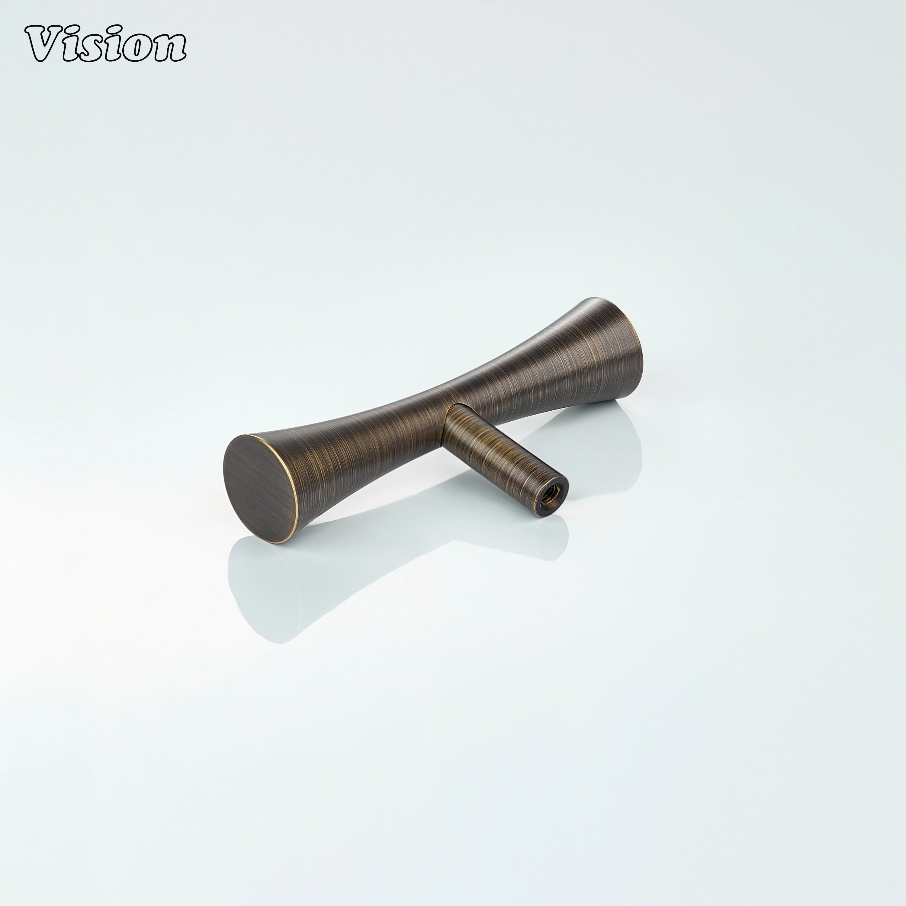Antique Bronze cabinet t-knob plain finish for wardrobe doors and furniture