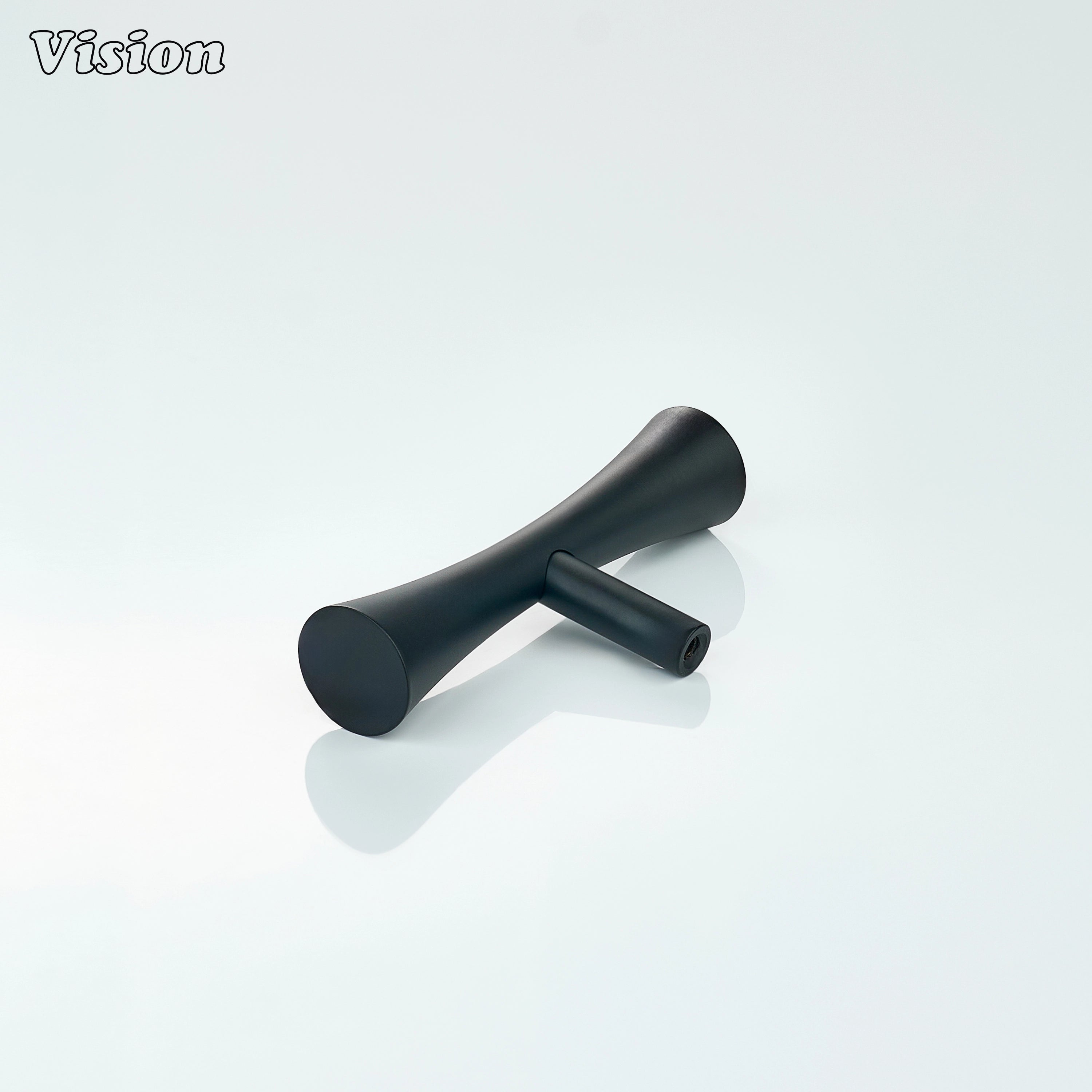 Black cabinet t-knob plain bar design for drawer units