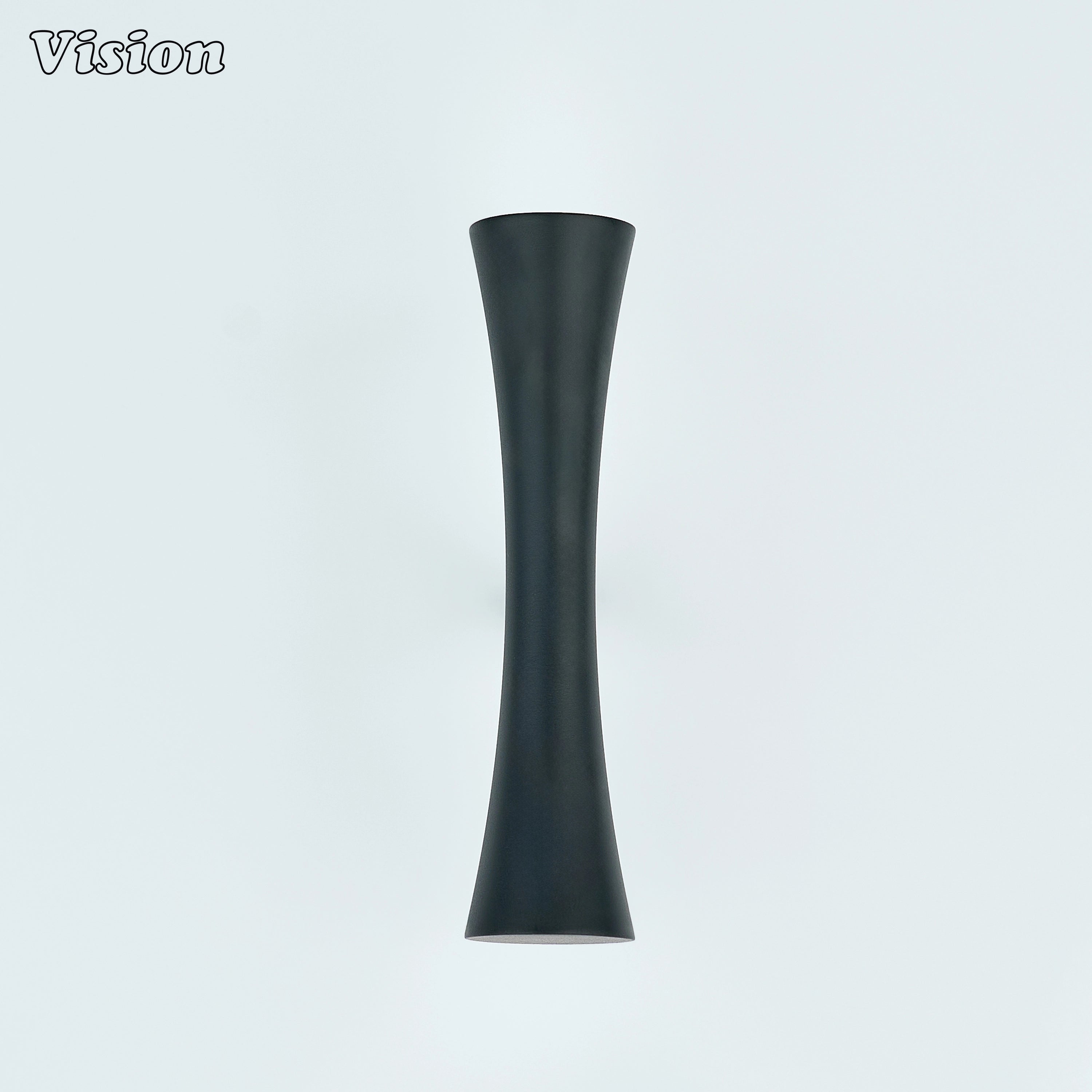 Black t-knob smooth hourglass bar for wardrobe shutters