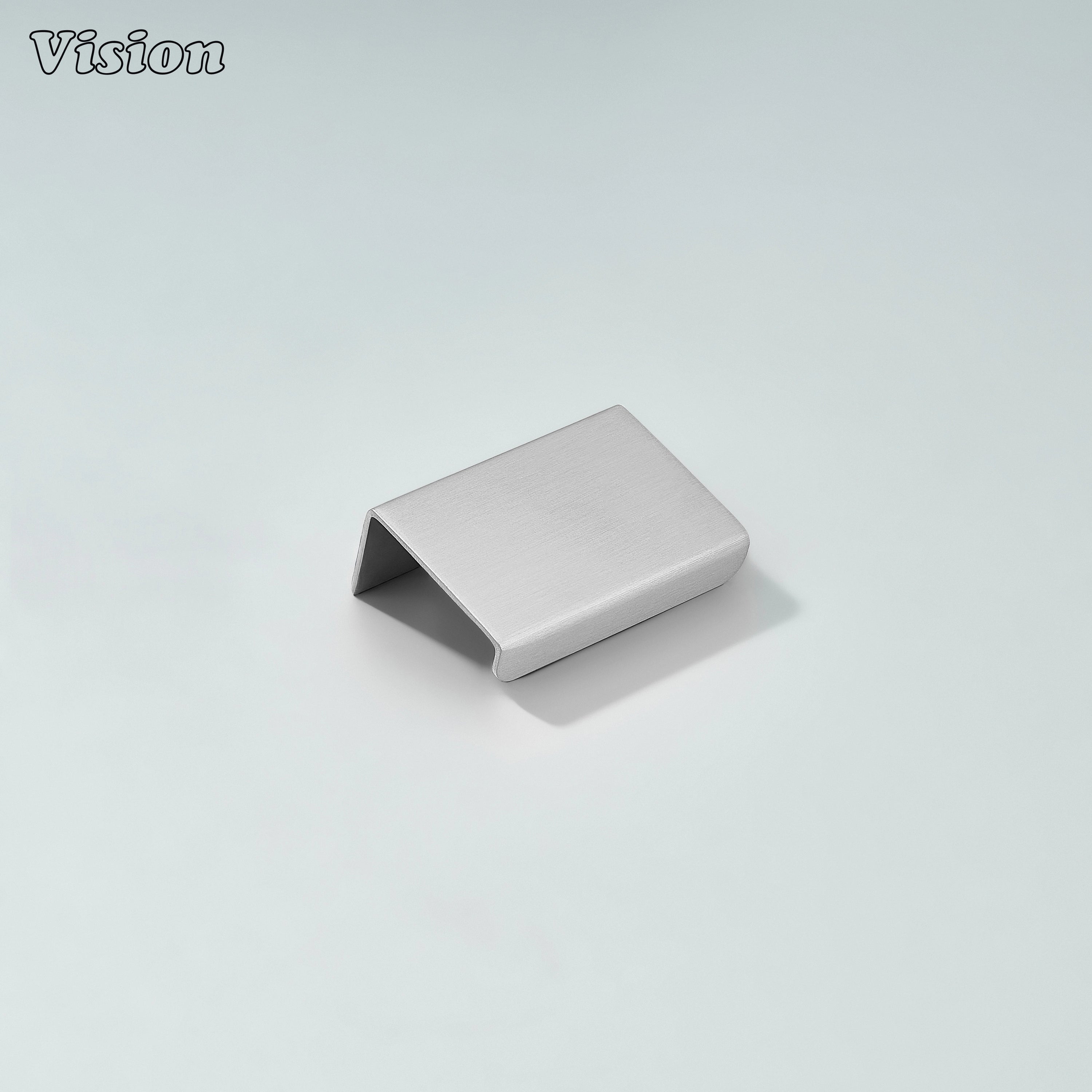 Plain linear Silver cabinet handle designed for modern cabinets