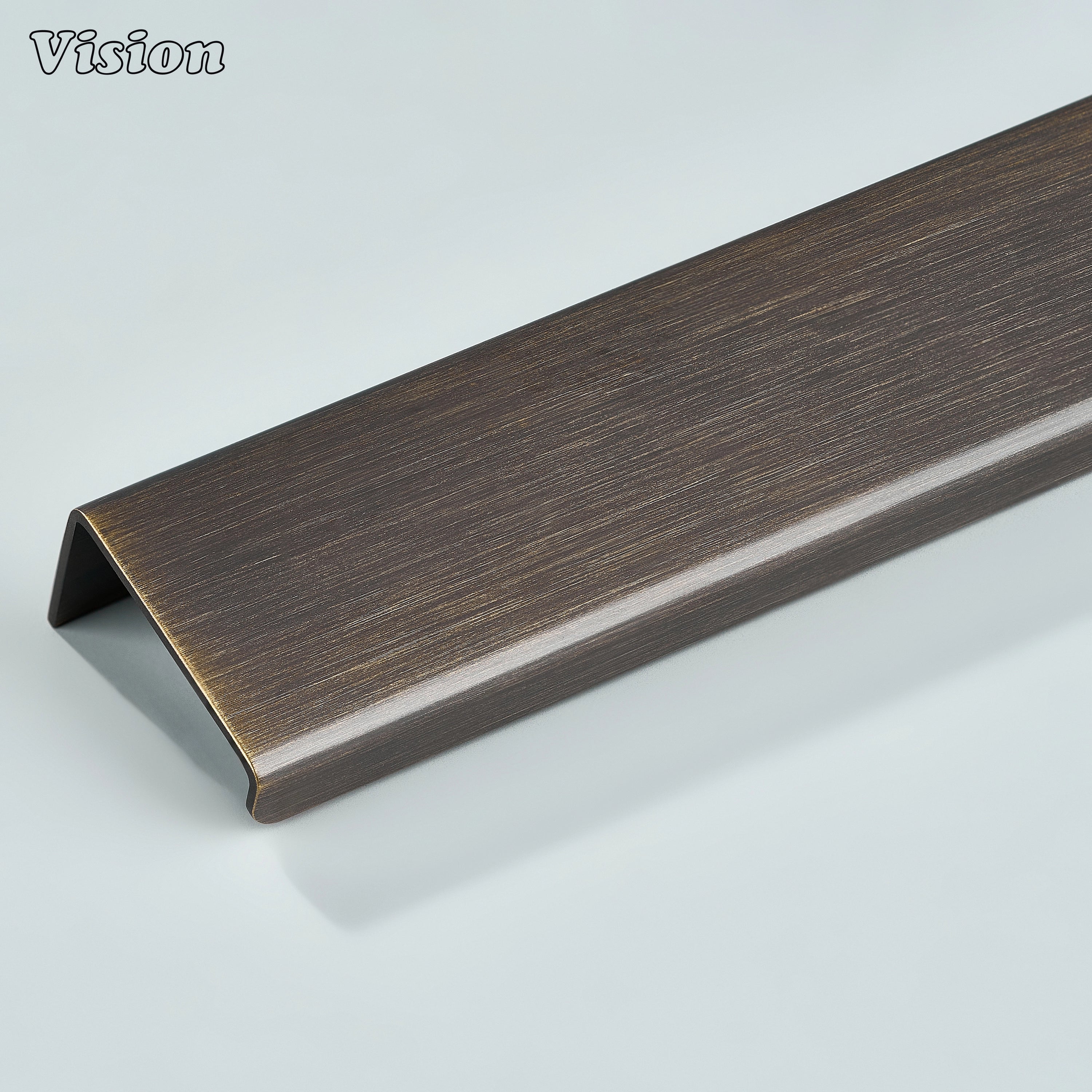 Antique bronze brass Flux lip pull handle for kitchen cabinets