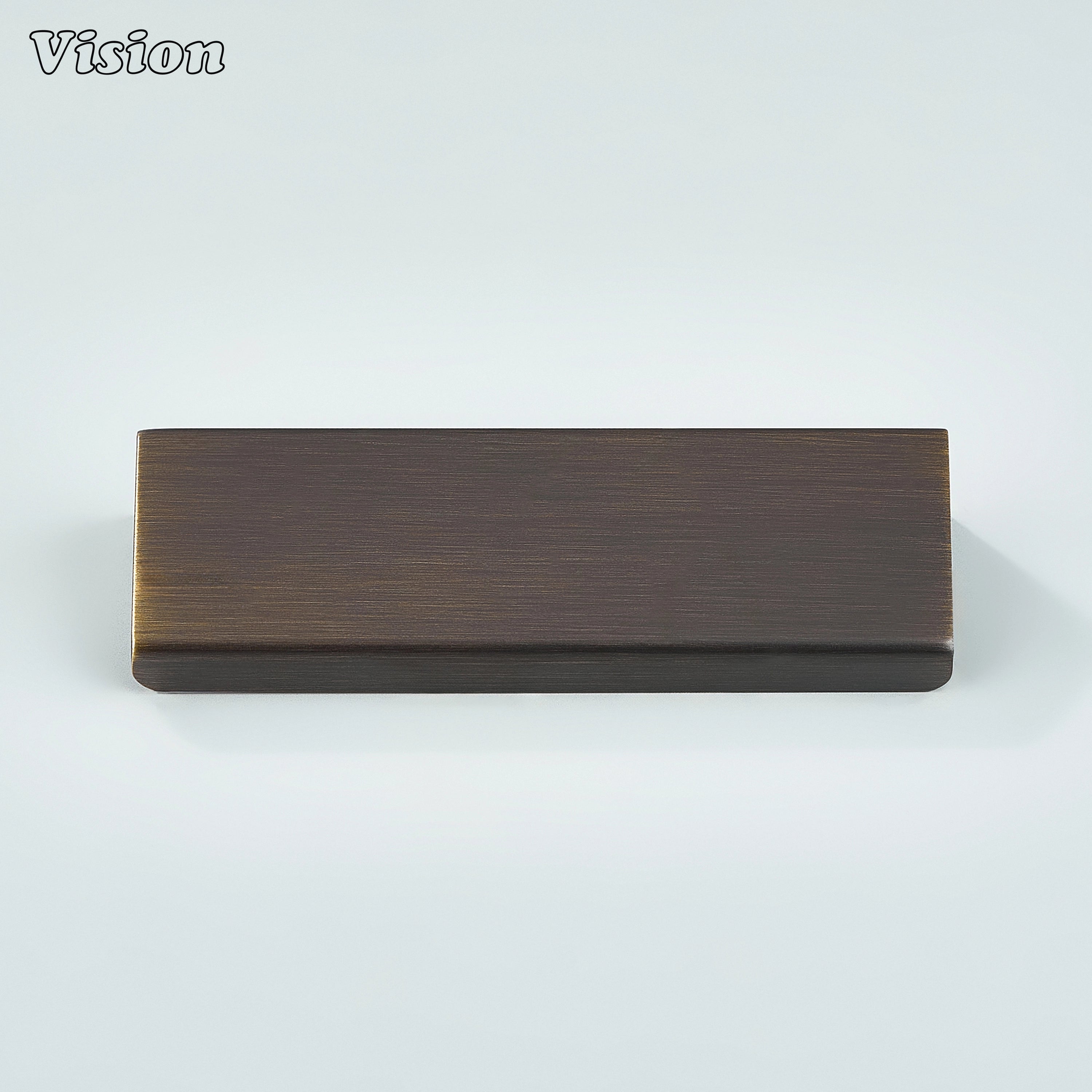 Antique bronze finish lip pull for cupboards and cabinet doors