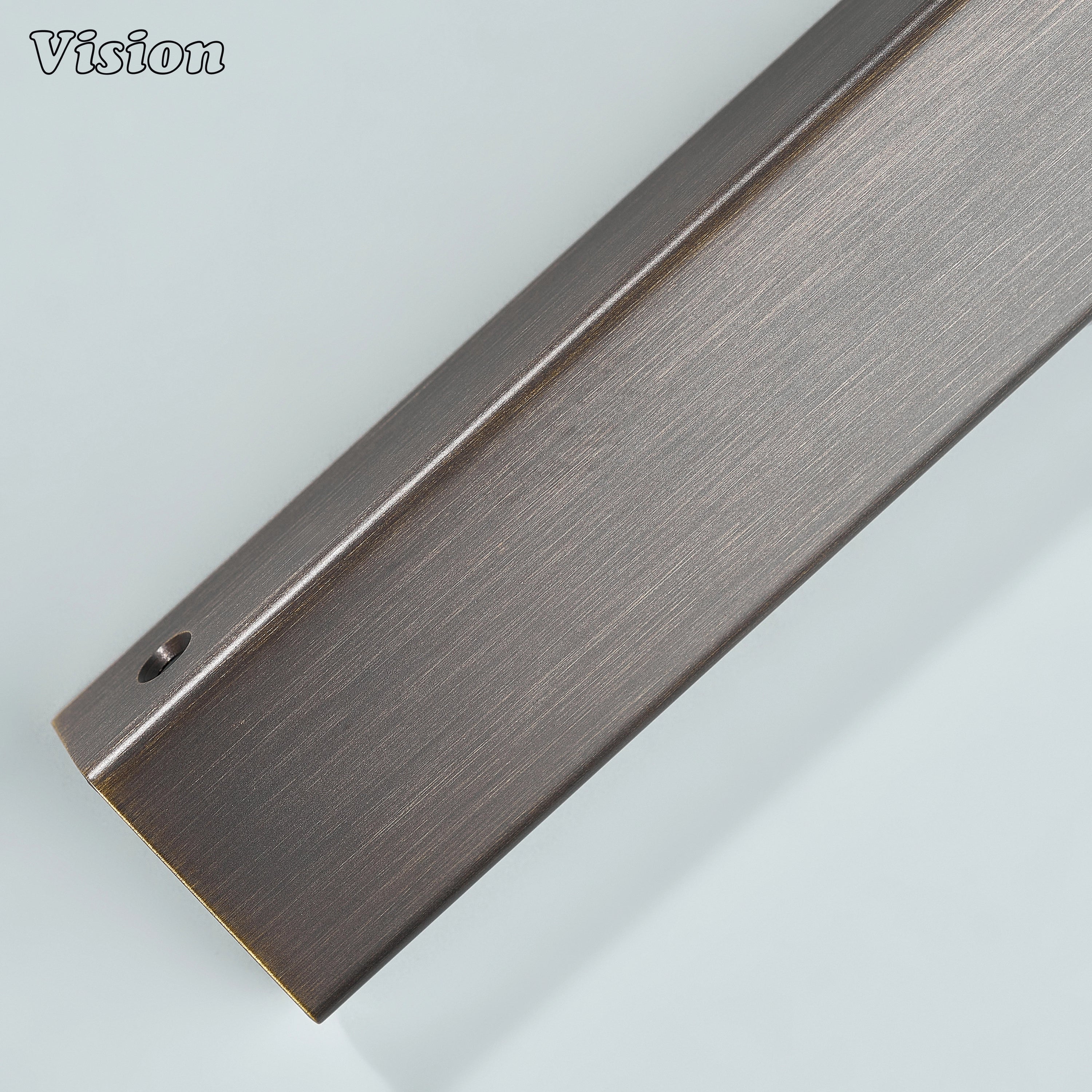 Durable antique bronze edge pull handle for drawers and cabinets