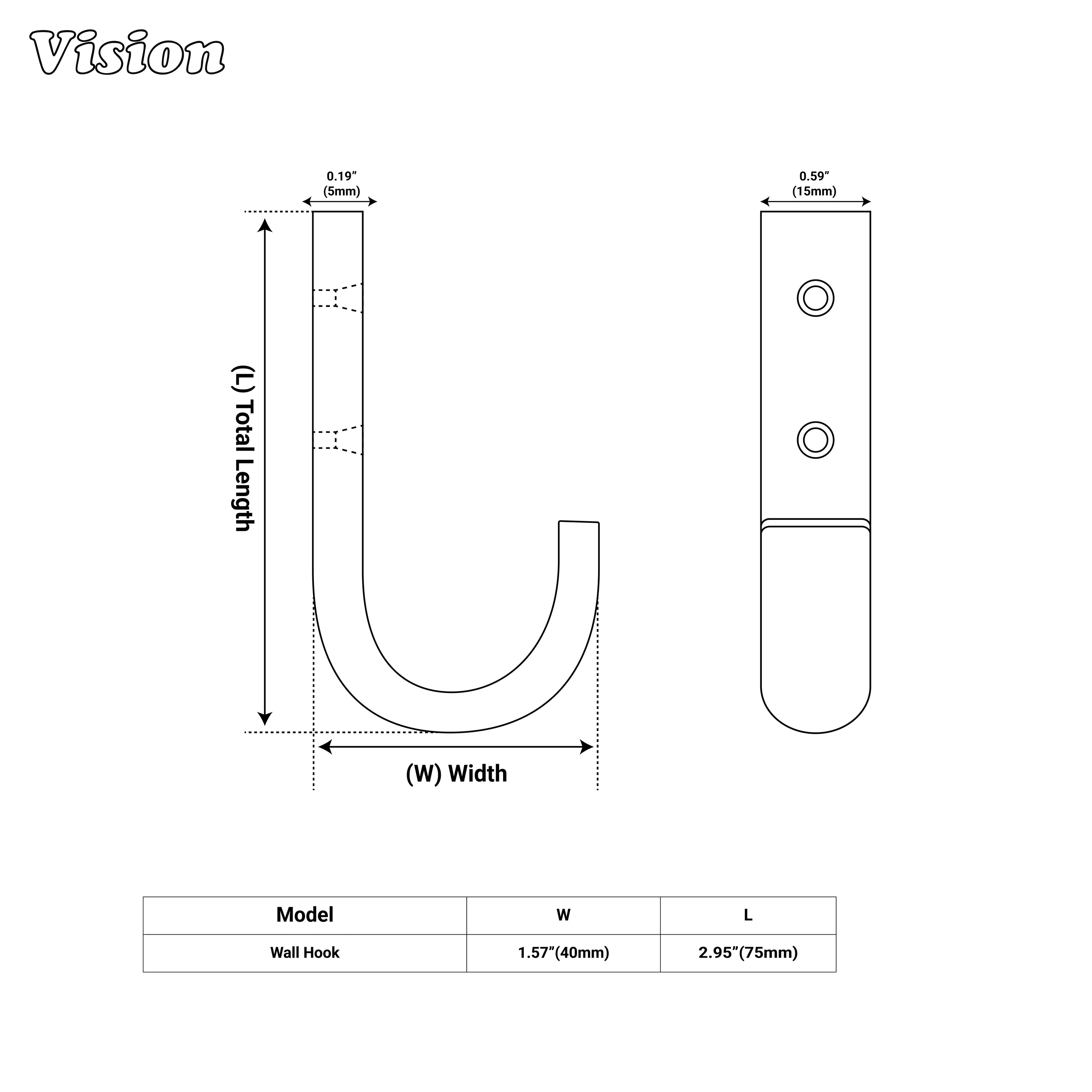Plain solid brass wall hook in Silver finish, curved hook design for wall organization