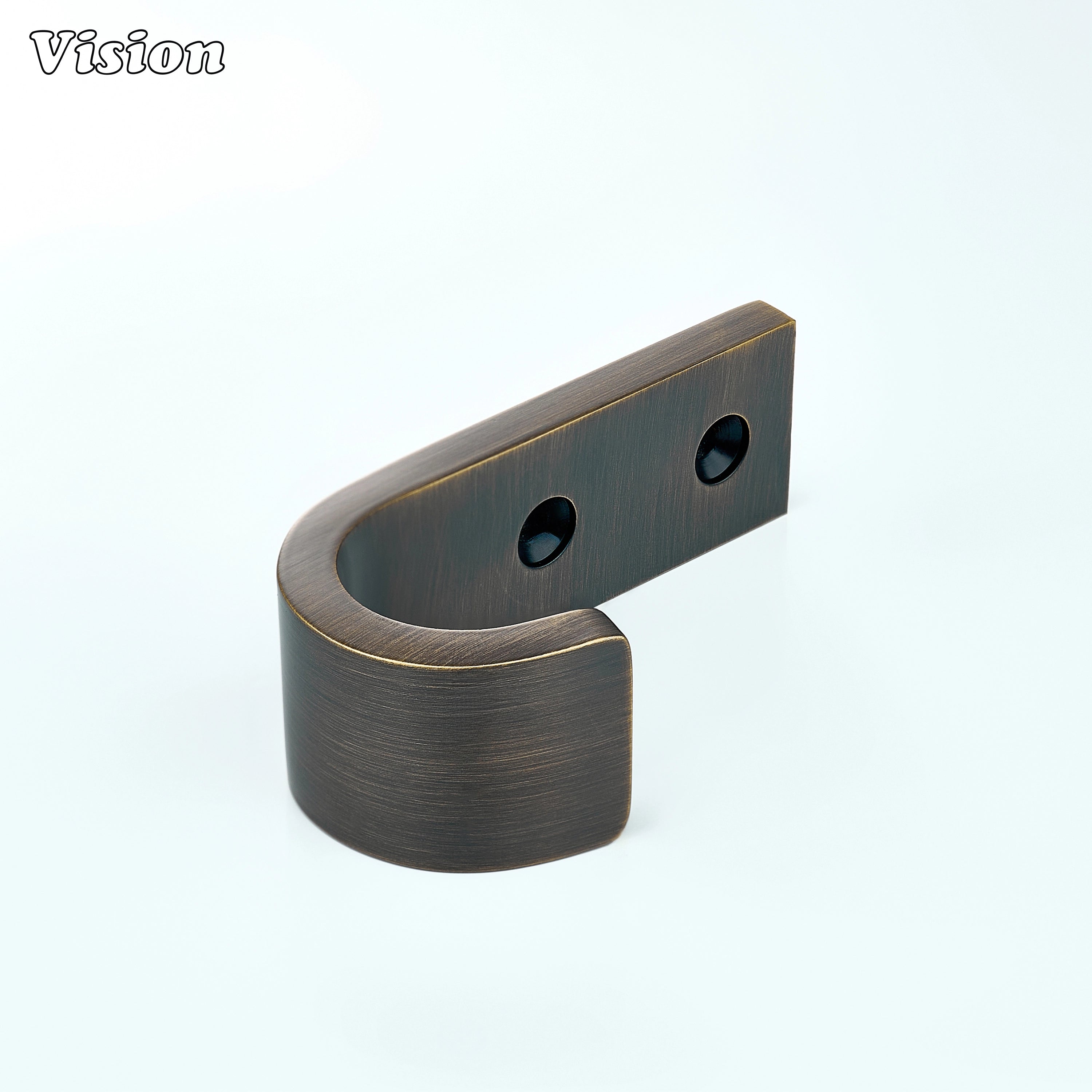 Heavy duty wide wall hook in Antique Bronze finish with smooth J design for towels and robes