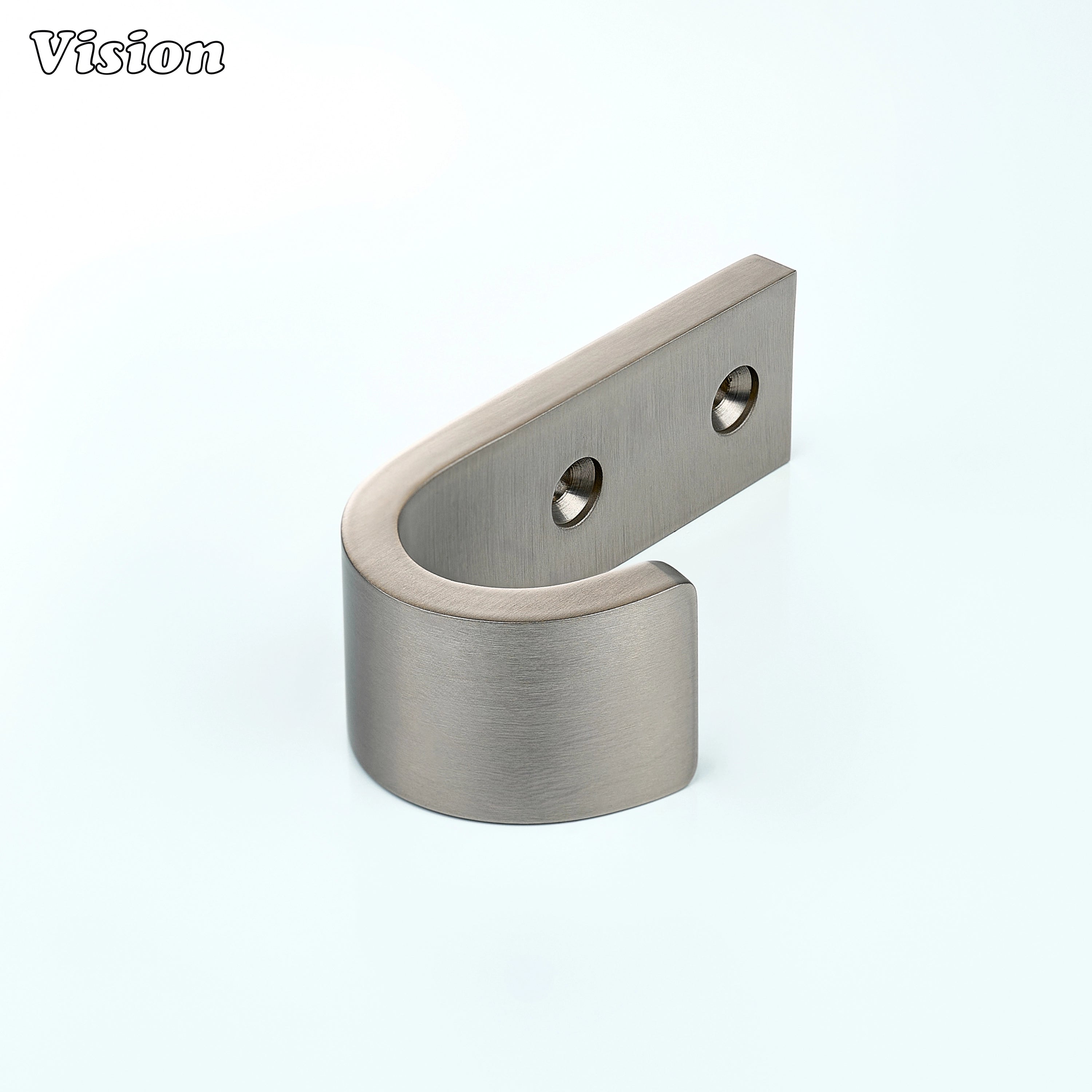 Heavy duty wide wall hook in Silver finish with smooth J design for towels and robes