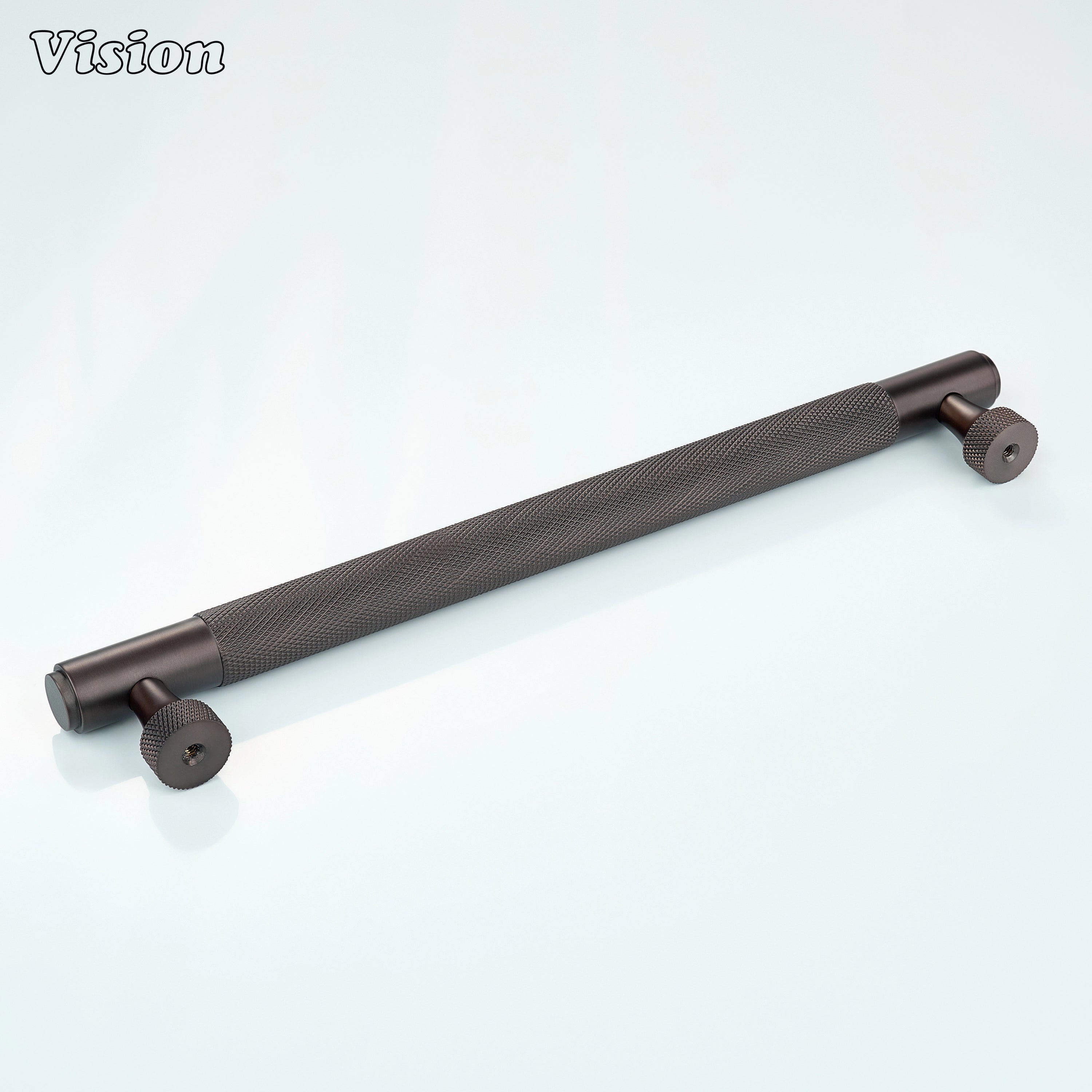 Premium knurled cabinet handle in Oil Rubbed Bronze for furniture units