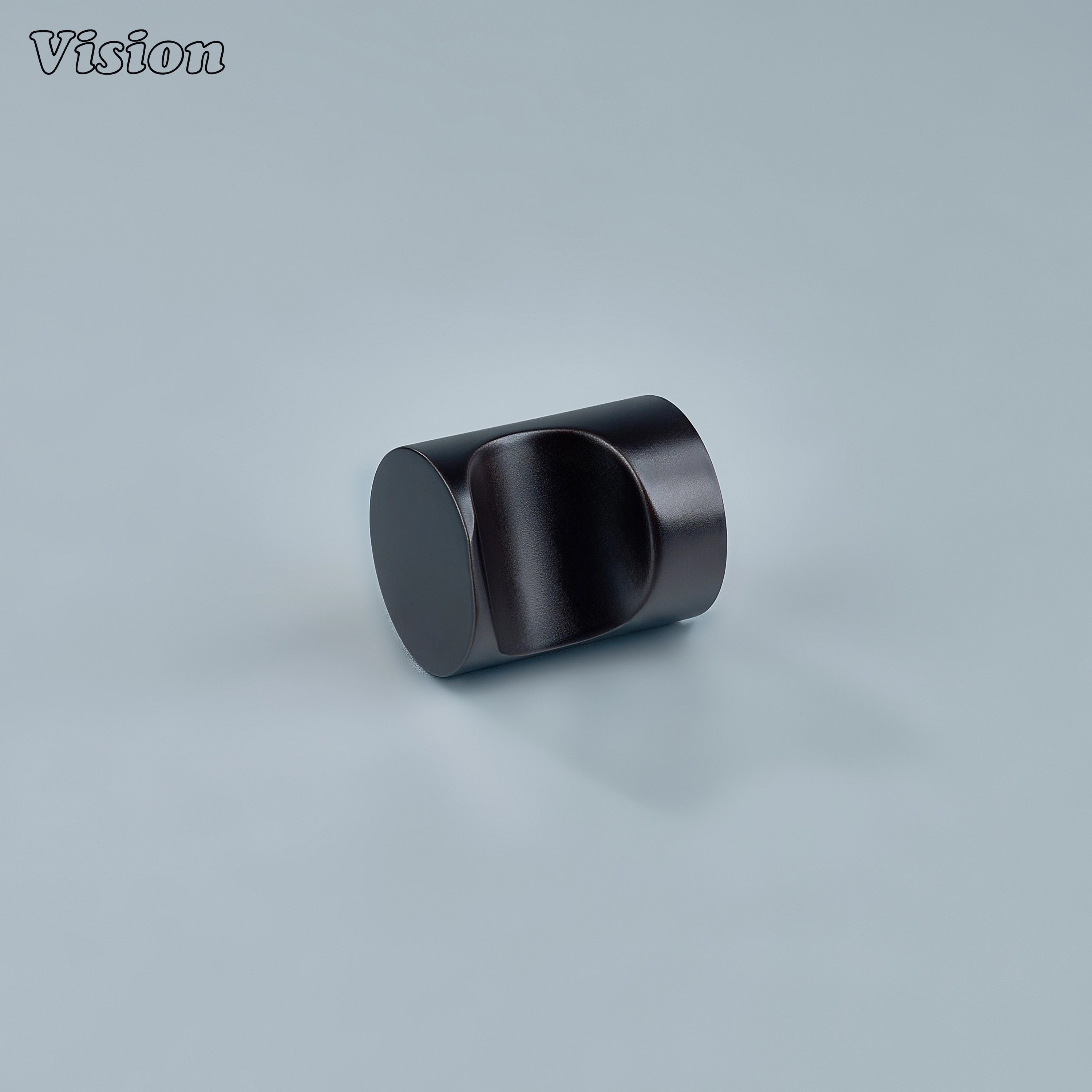 Plain solid brass cabinet knob in Oil Rubbed Bronze for wardrobe doors