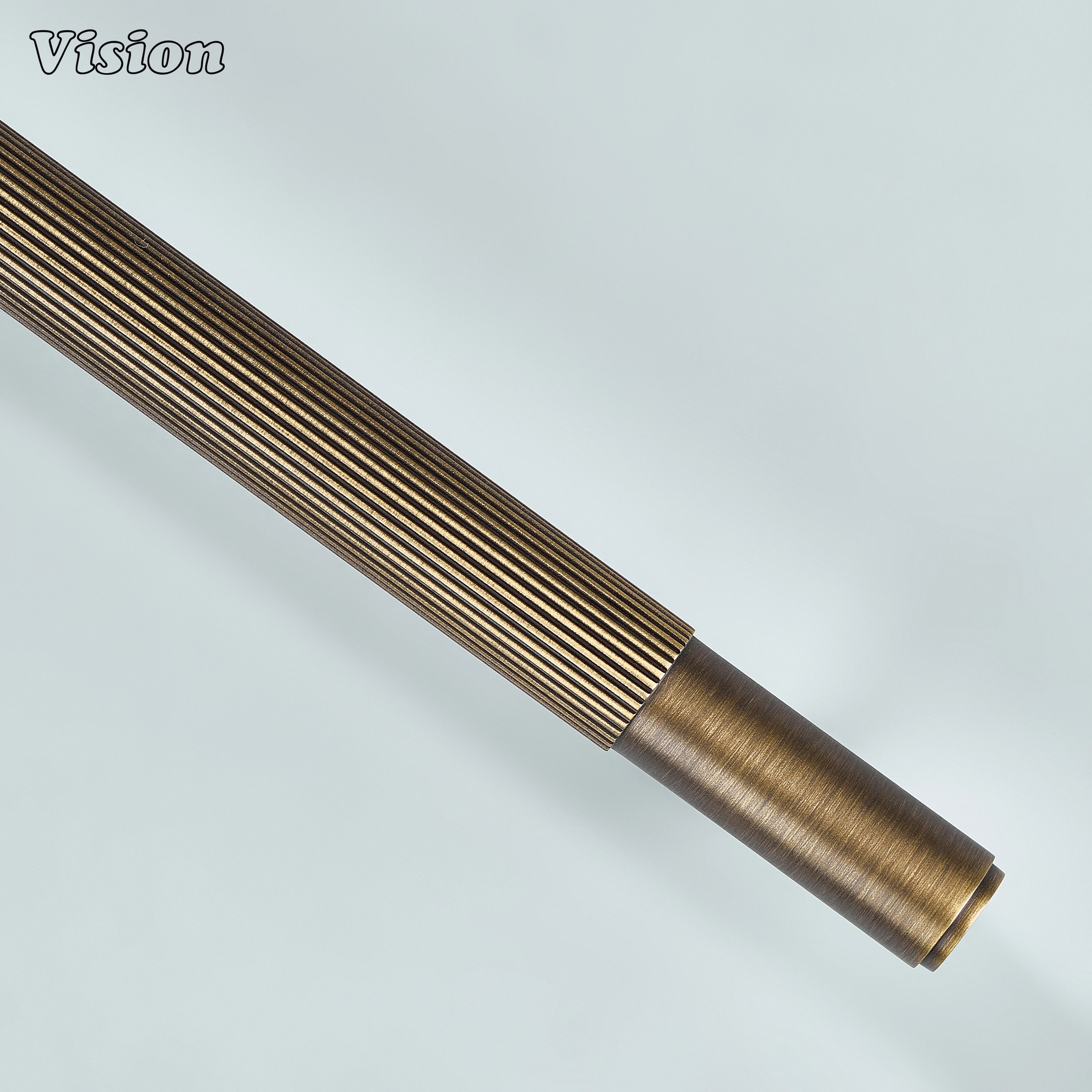 Ignite antique bronze brass handle with modern curve design.