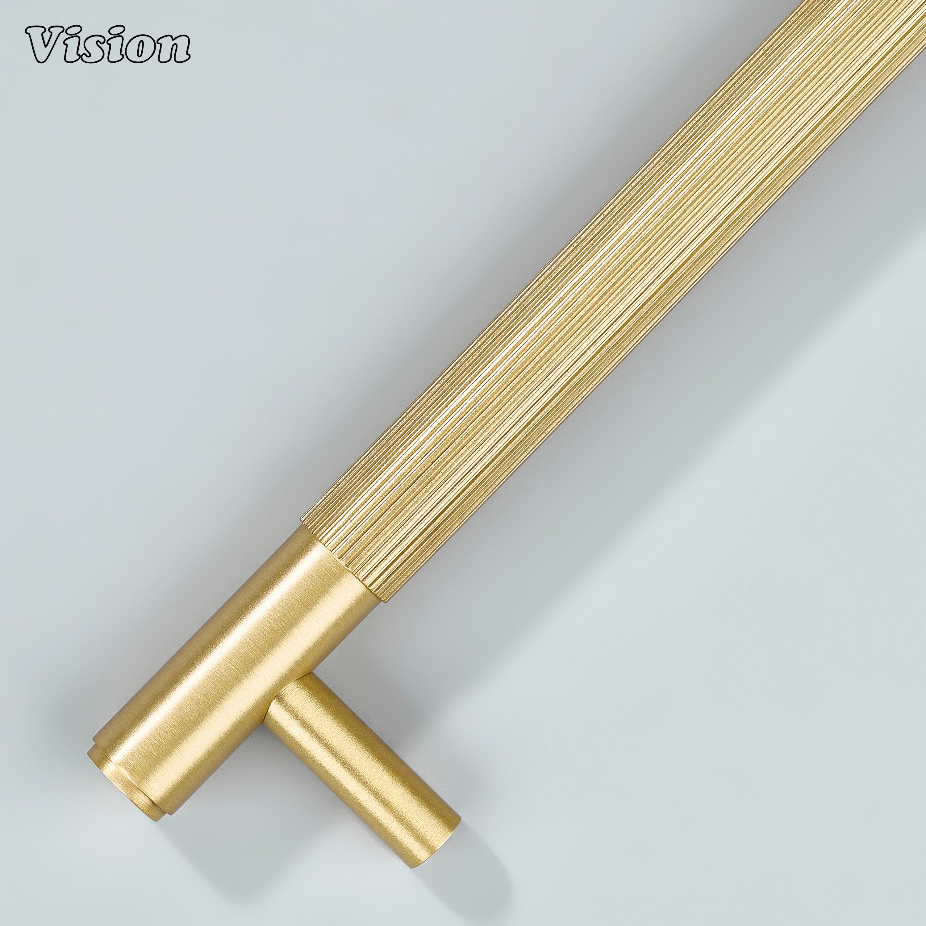 Ignite gold brass cabinet handle for drawers and furniture.