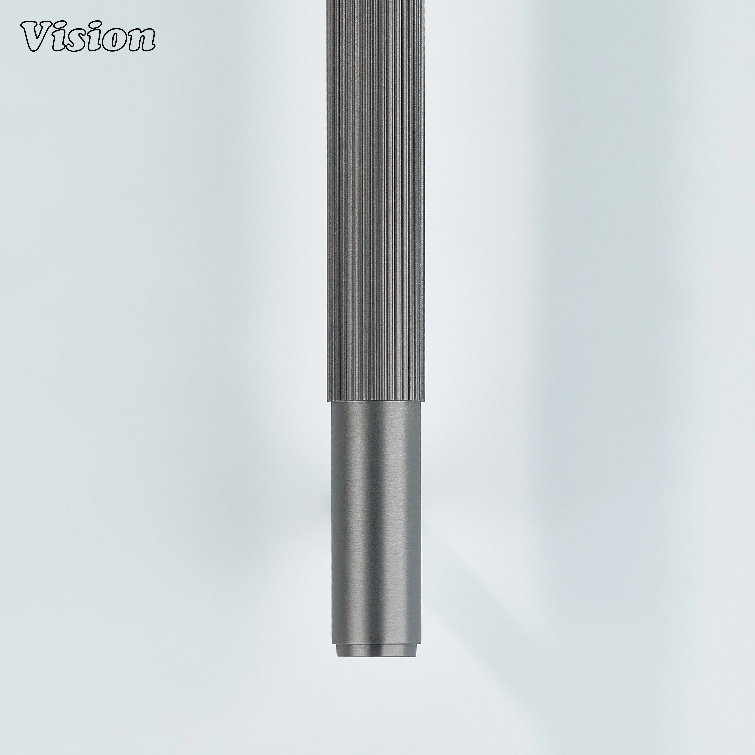 Contemporary gunmetal linear brass handle for kitchen hardware.