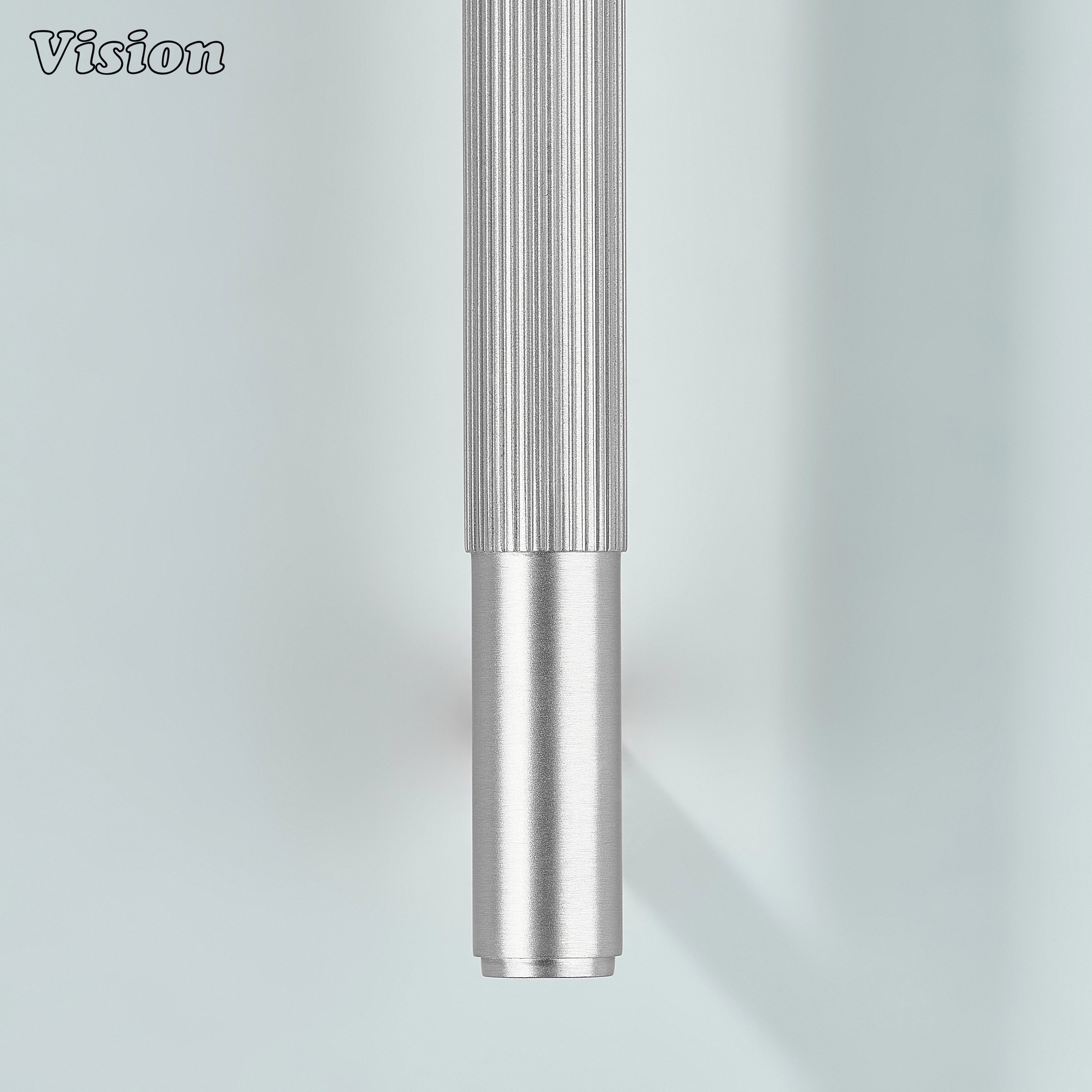 Brushed silver satin brass cabinet handle for furniture.