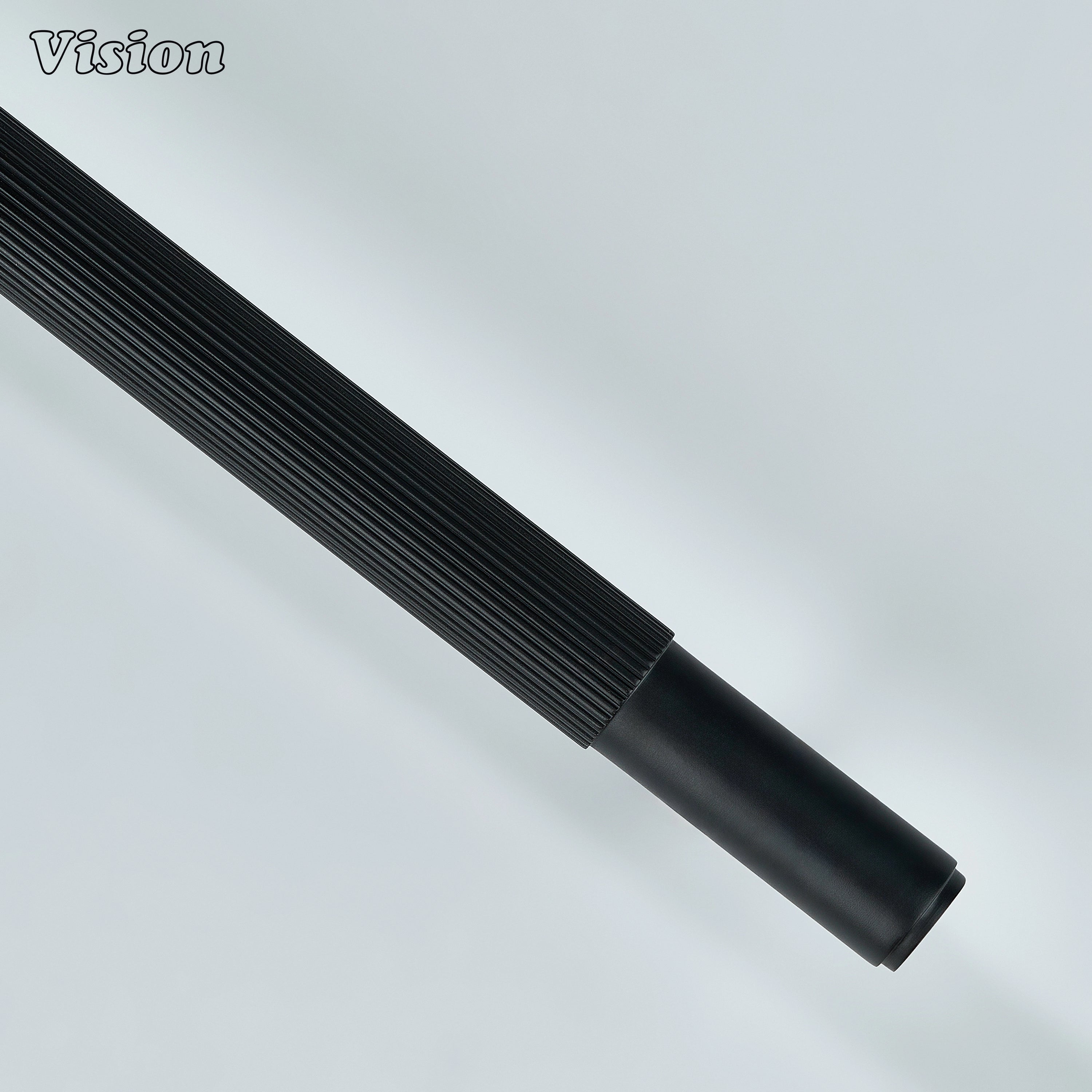 Durable black knurled brass handle for cupboards and wardrobes.