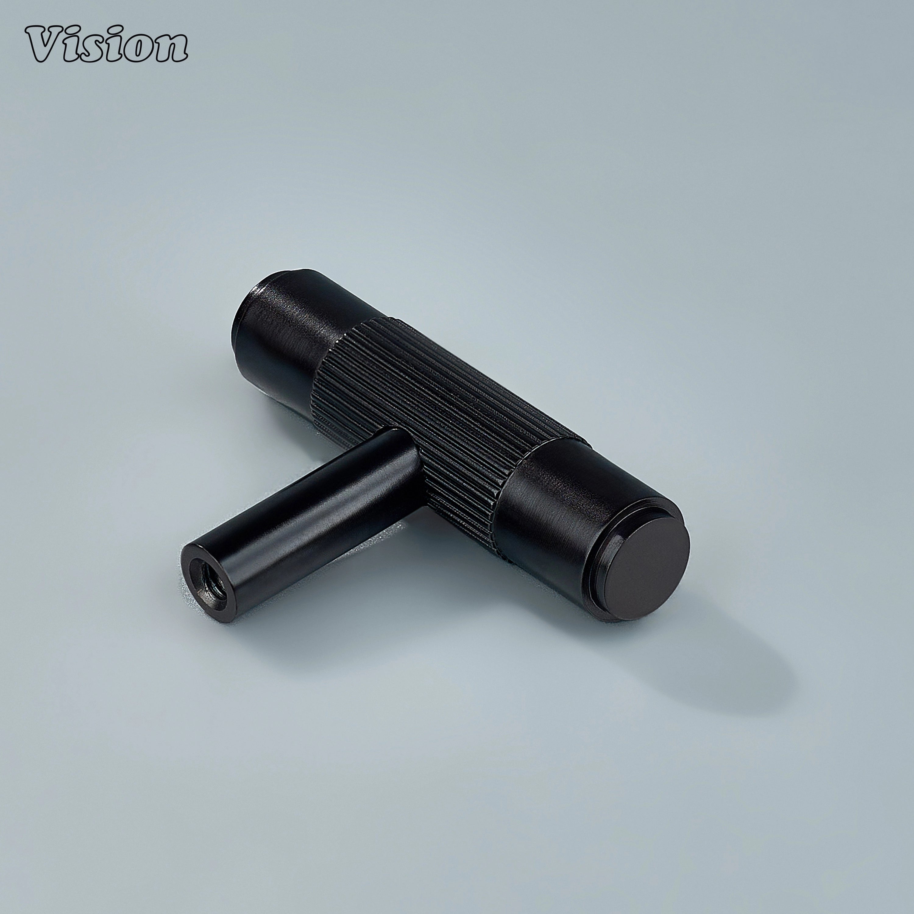 Ignite linear knurled T-knob in oil rubbed bronze finish.