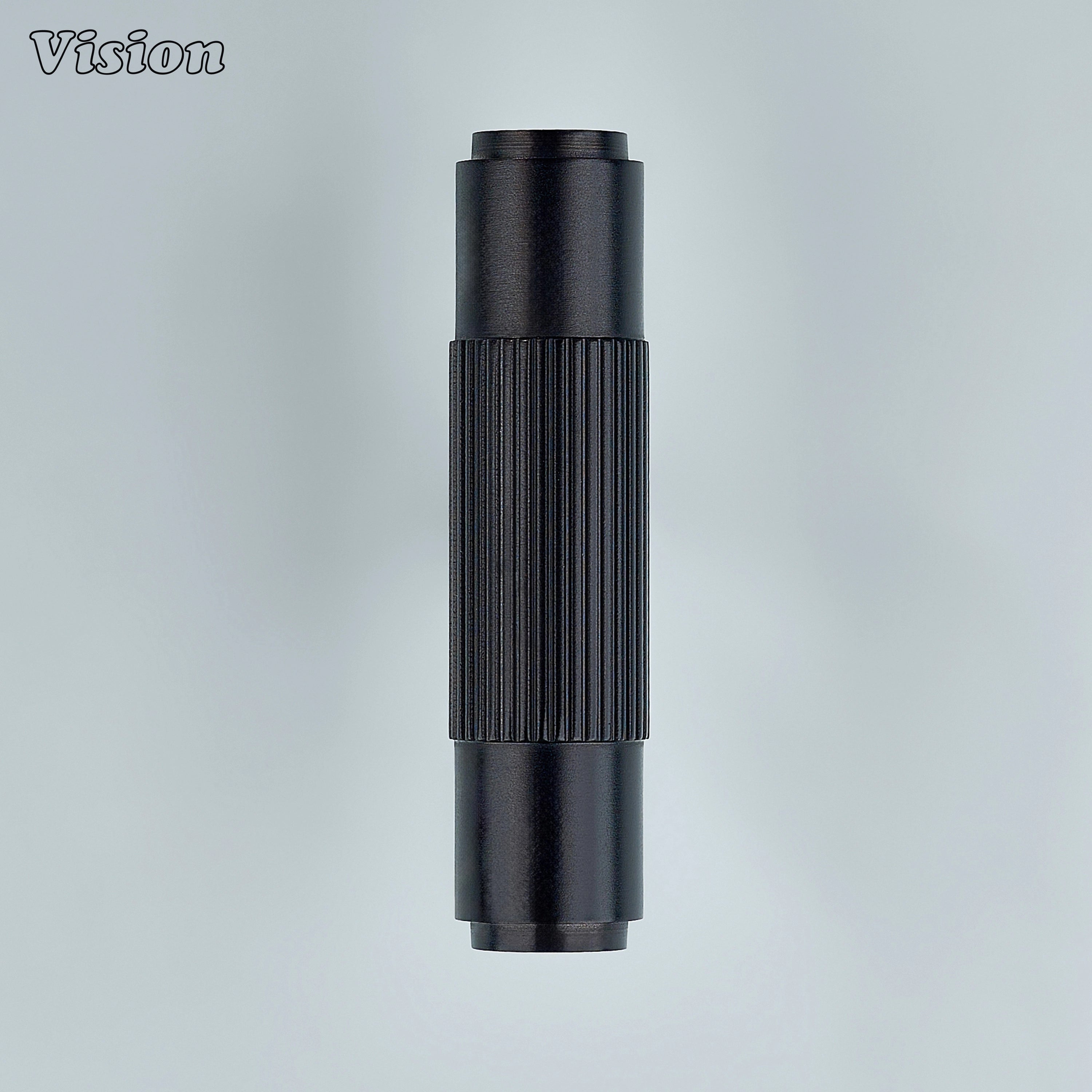 Satin brass T-knob with linear knurling and bronze finish.