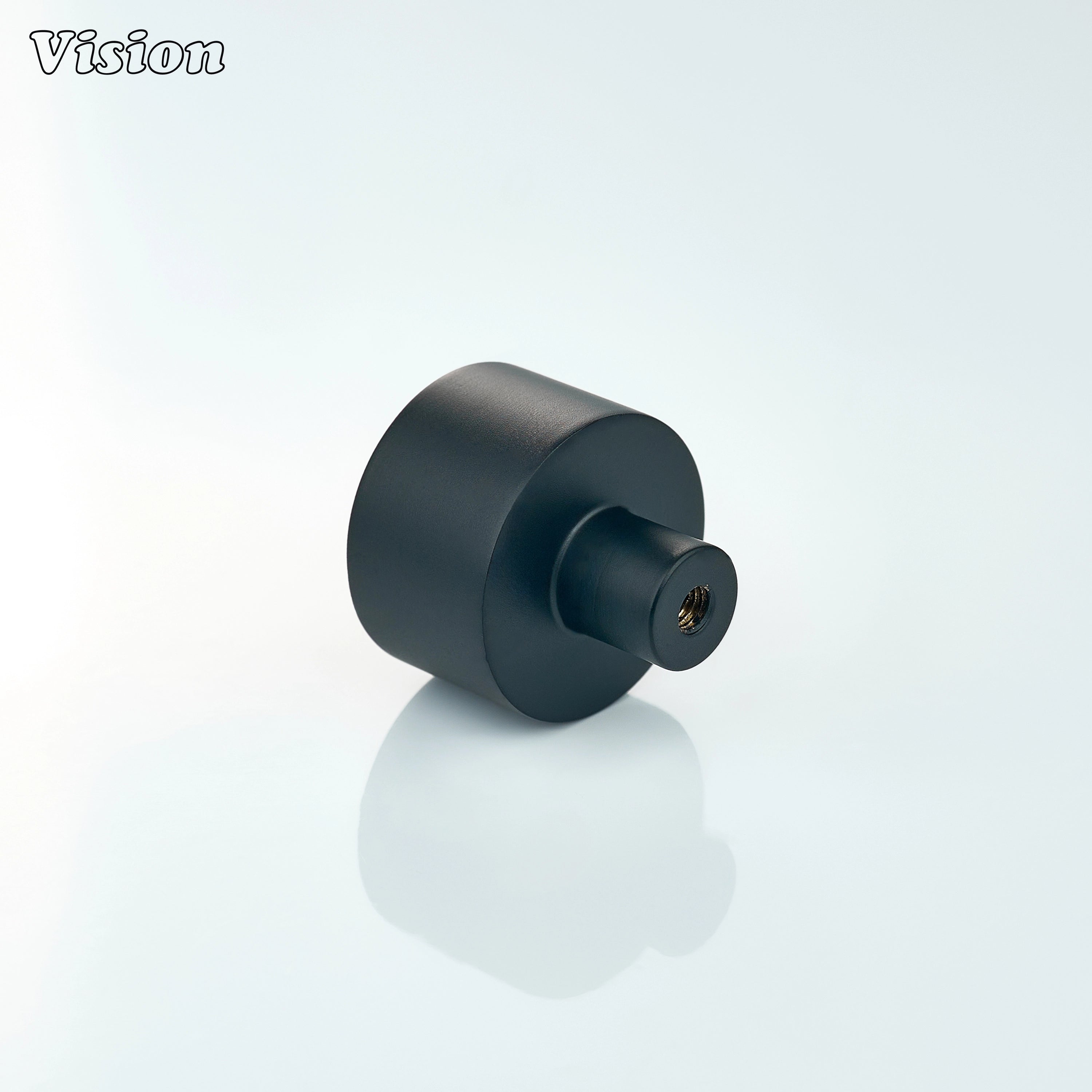 Minimal plain Black cabinet knob suitable for kitchen drawers and doors