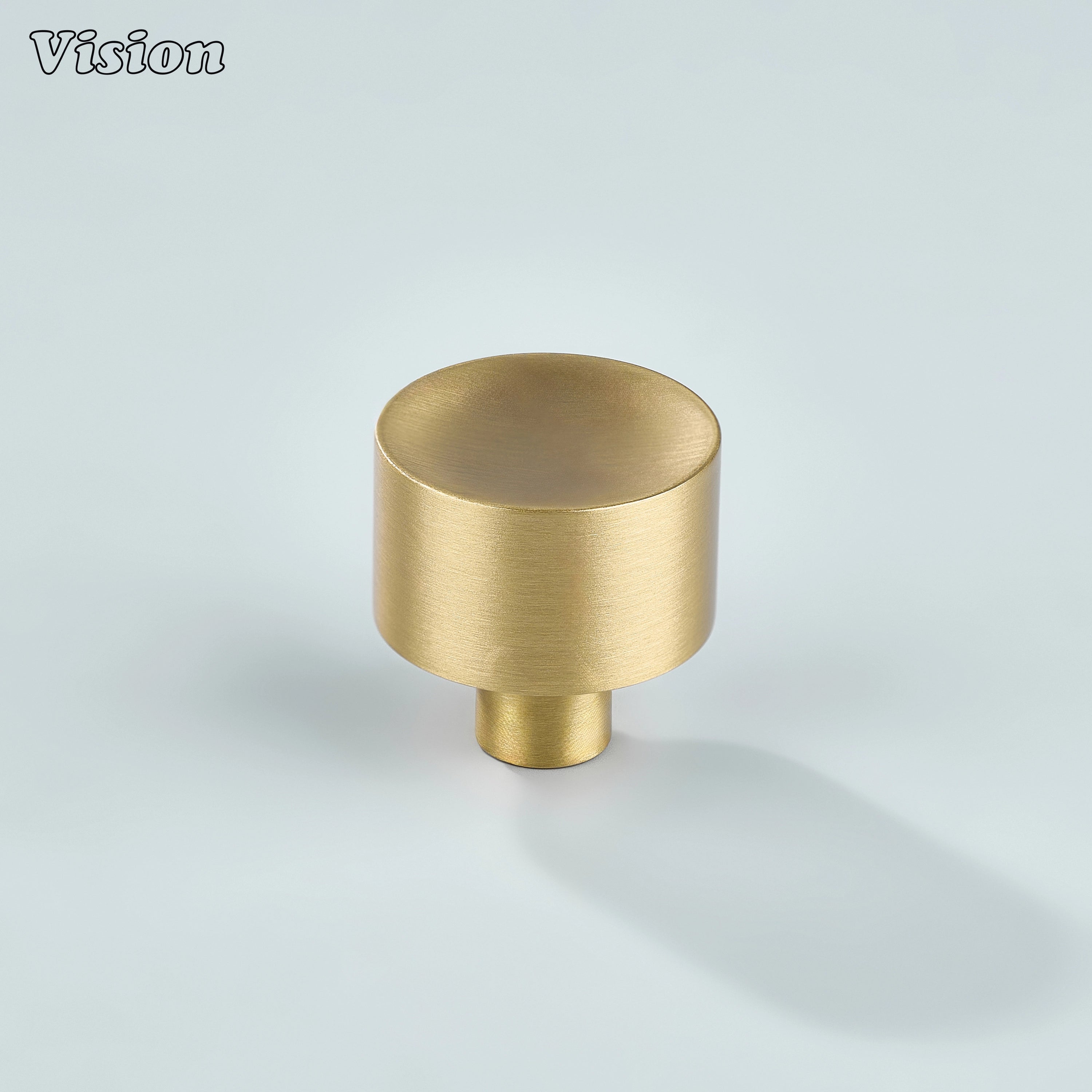 Minimal plain Gold cabinet knob suitable for kitchen drawers and storage furniture