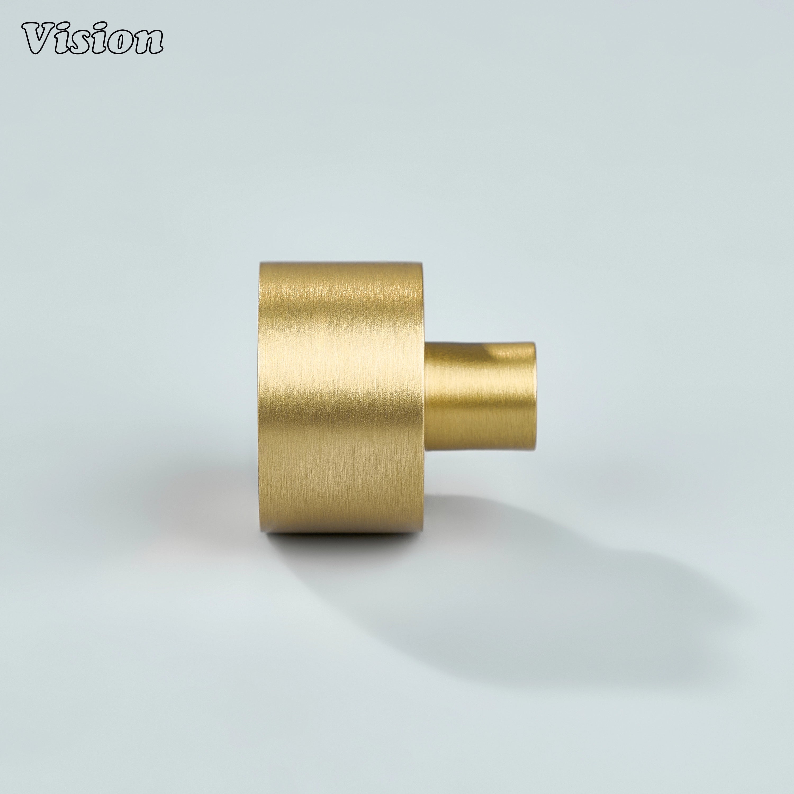 Plain profile Gold cabinet knob with smooth round design for furniture drawers