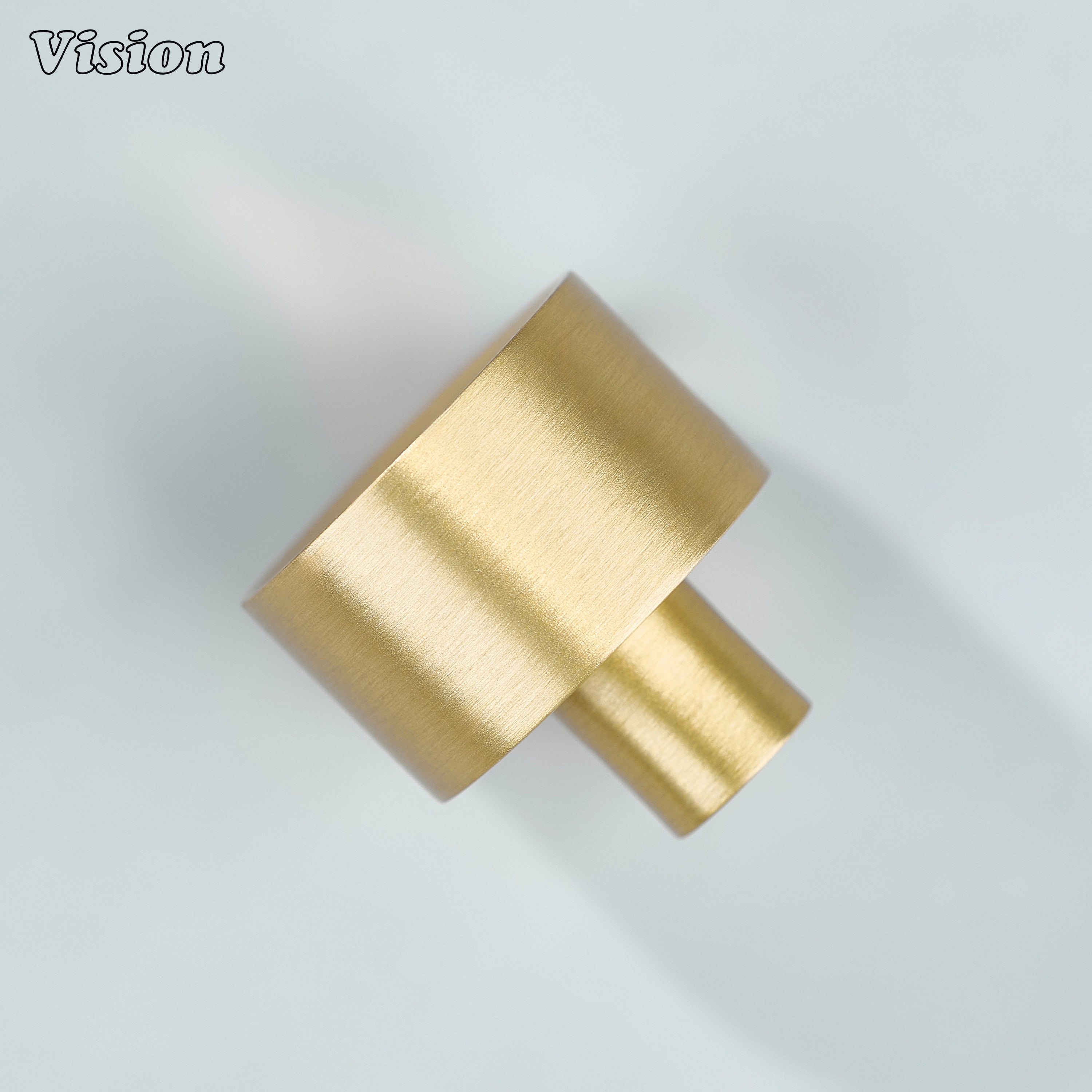 Gold finished round cabinet knob ideal for classic kitchen cabinets and wardrobes