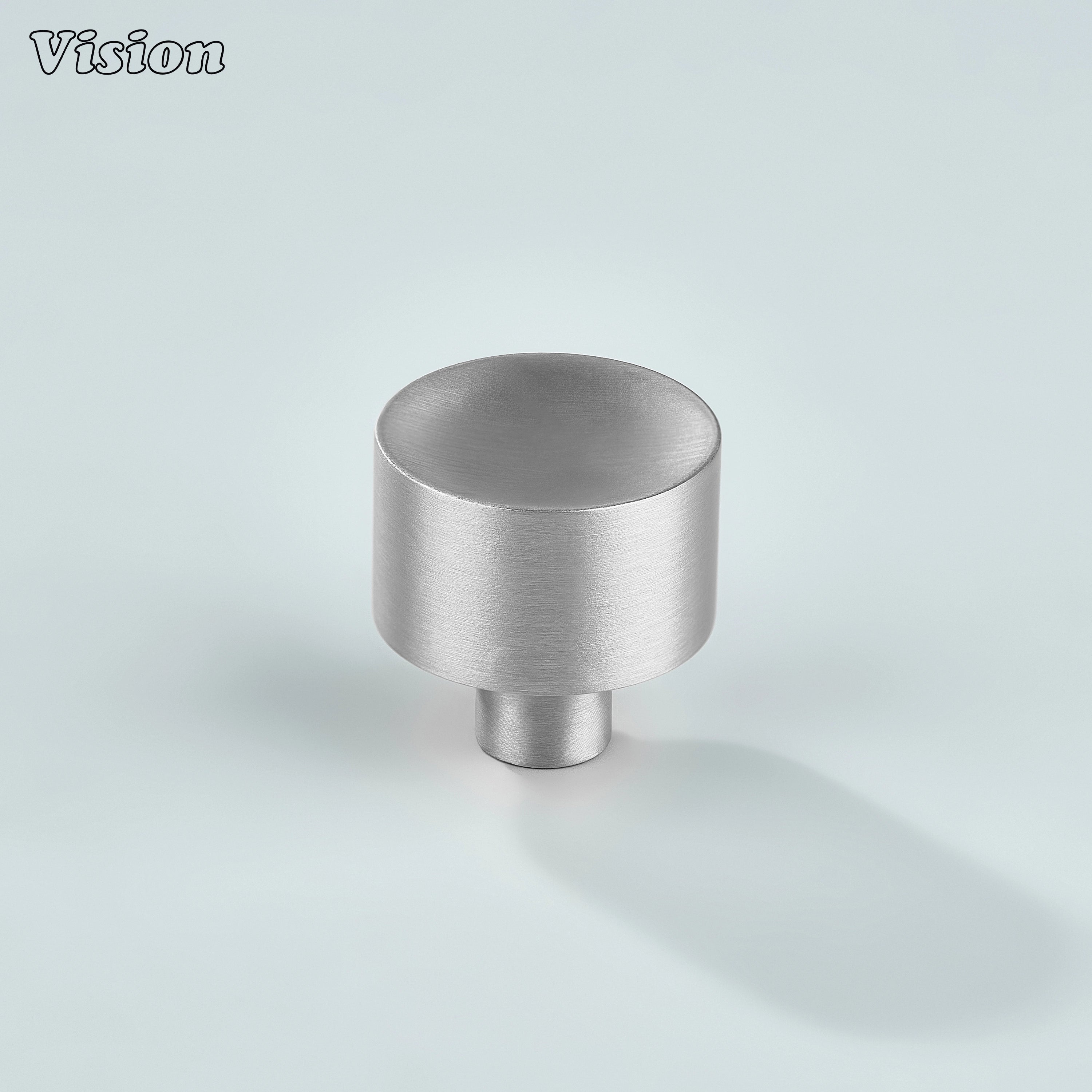 Minimal plain Silver cabinet knob suitable for kitchen drawer installations