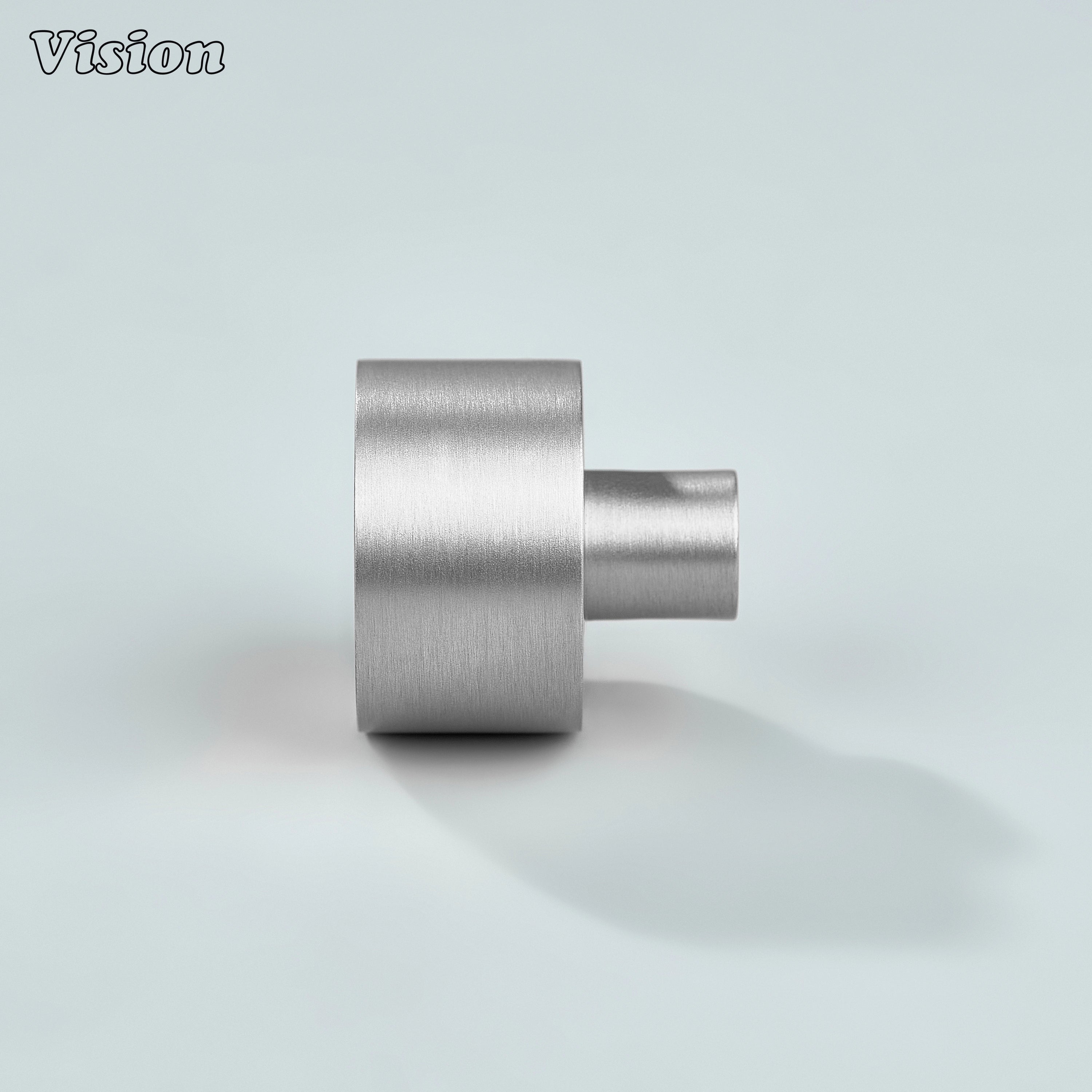 Smooth plain Silver cabinet knob for wardrobes and furniture drawers