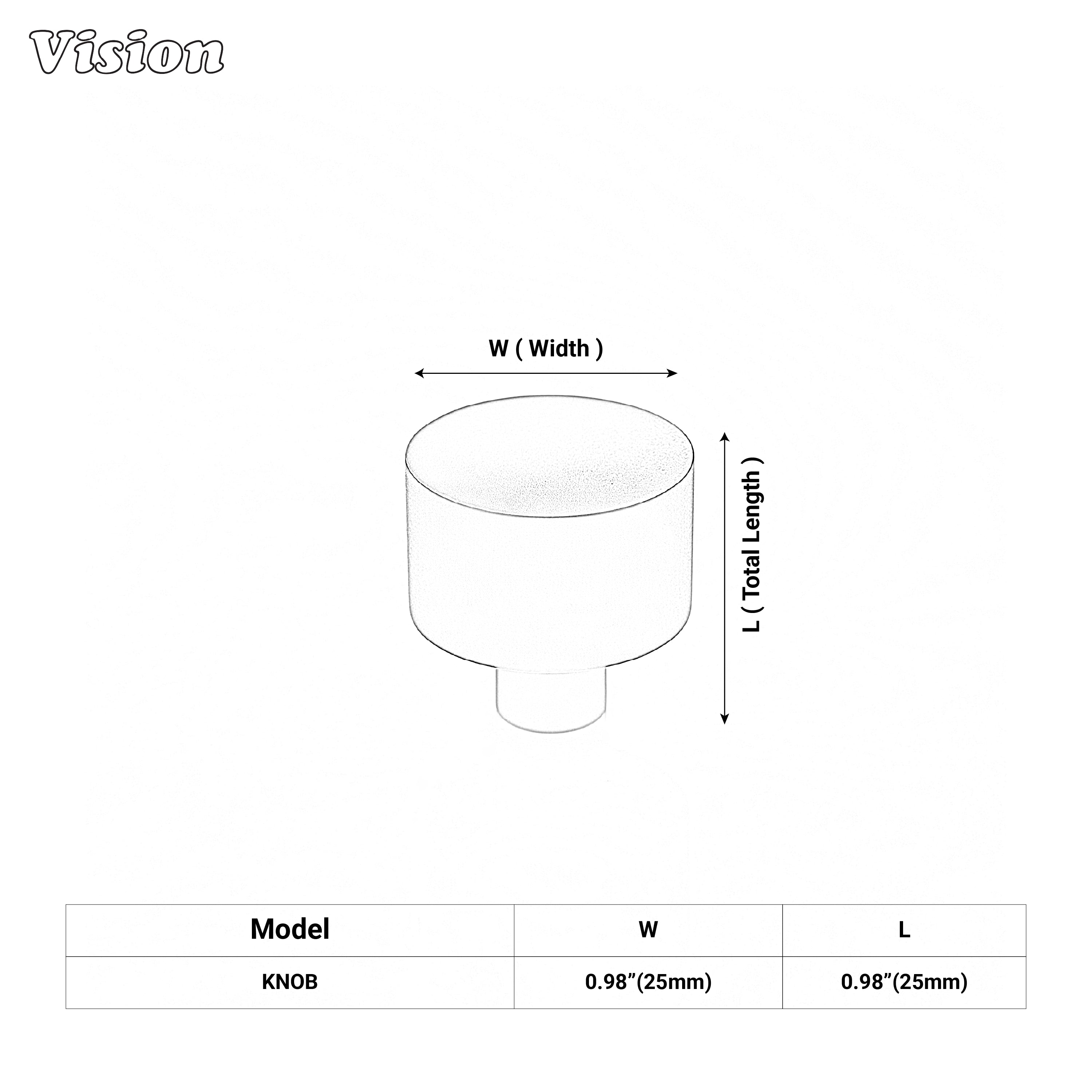 Simple solid brass Silver cabinet knob for residential cabinetry use