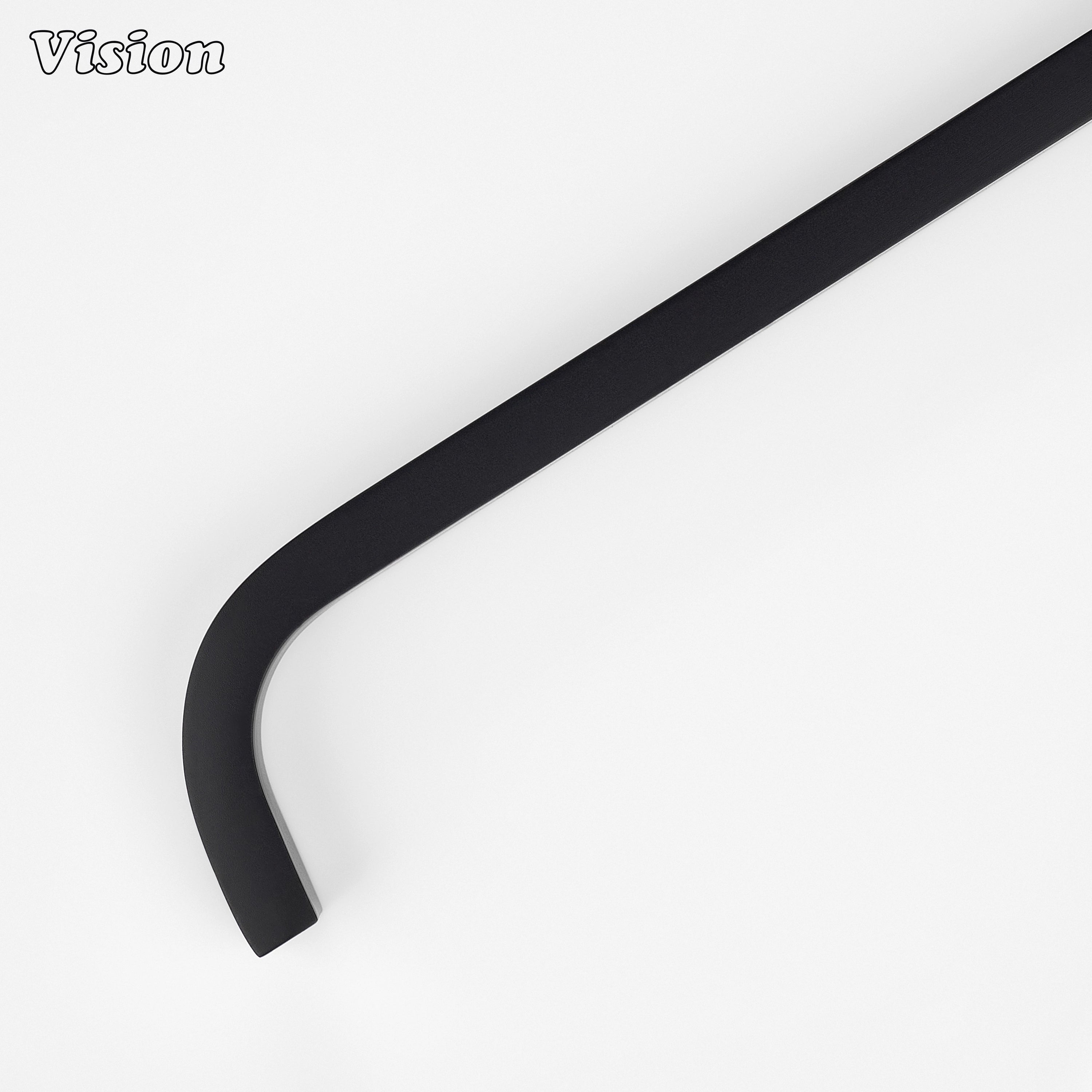 Black cabinet handle curved profile for kitchen interiors