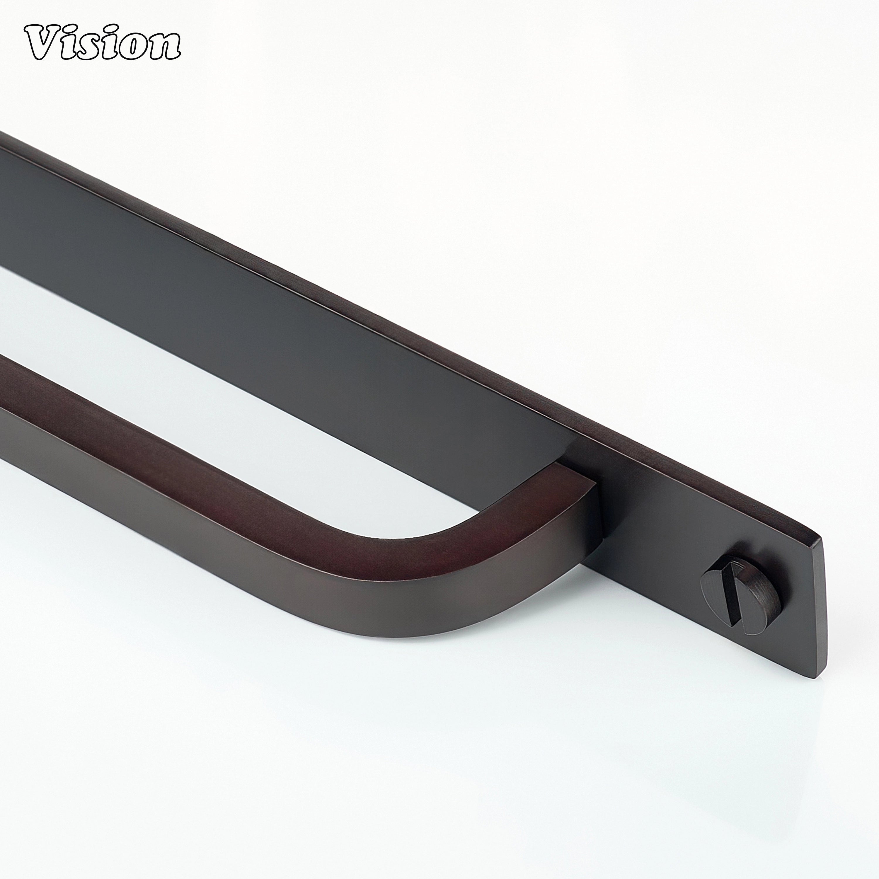 Oil Rubbed Bronze cabinet handle with backplate suitable for cabinet fronts