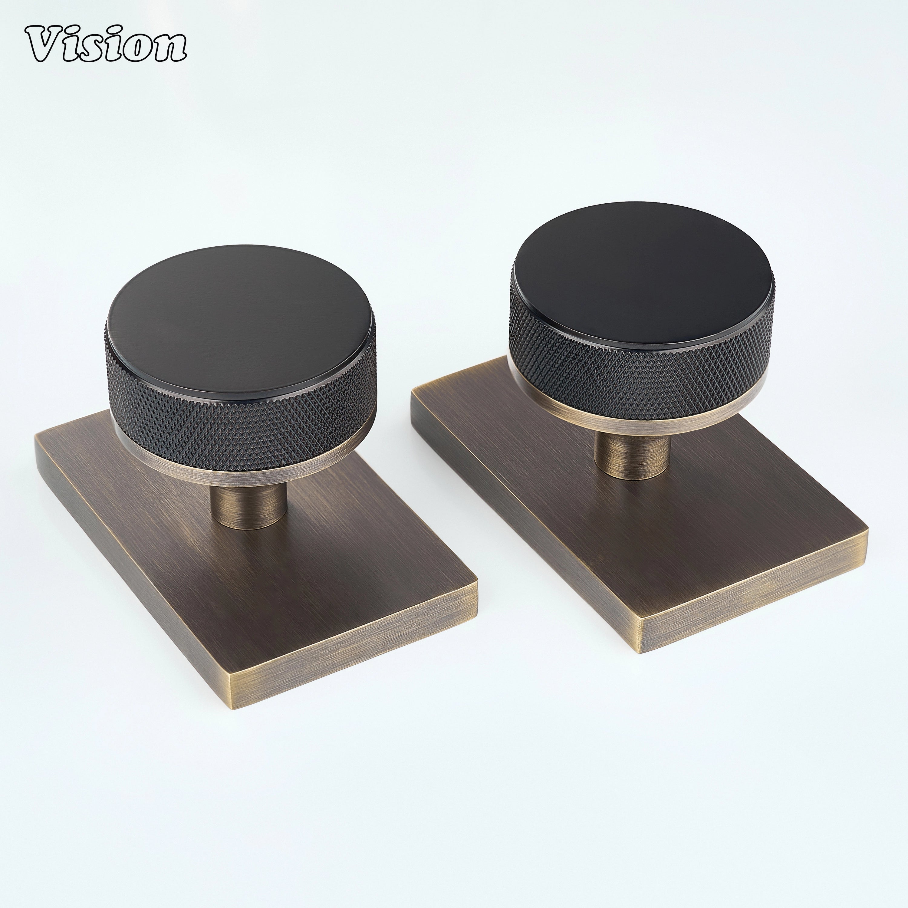 Oil Rubbed Bronze and Antique Bronze round knurled door knob for modern interior doors
