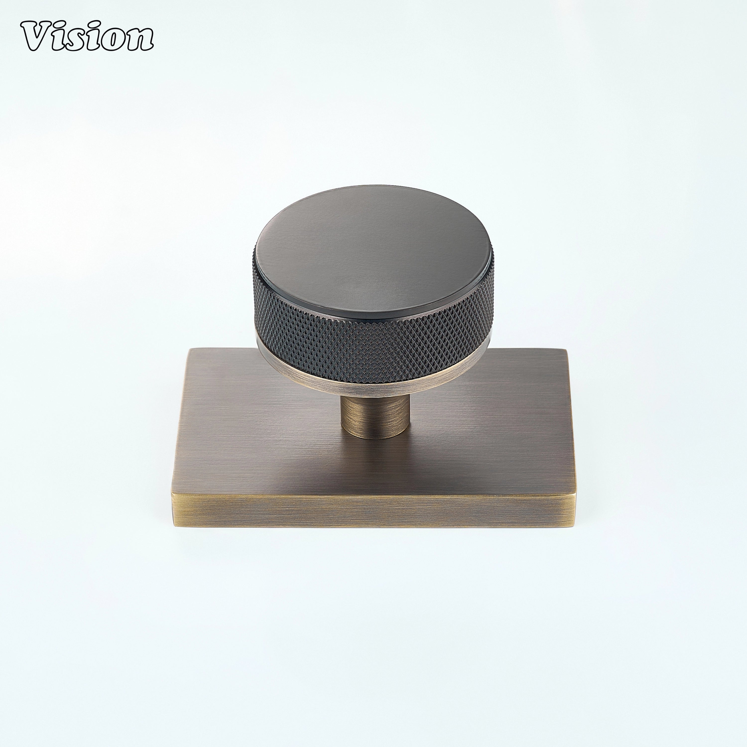 Oil Rubbed Bronze and Antique Bronze knurled round door knob for minimalist spaces
