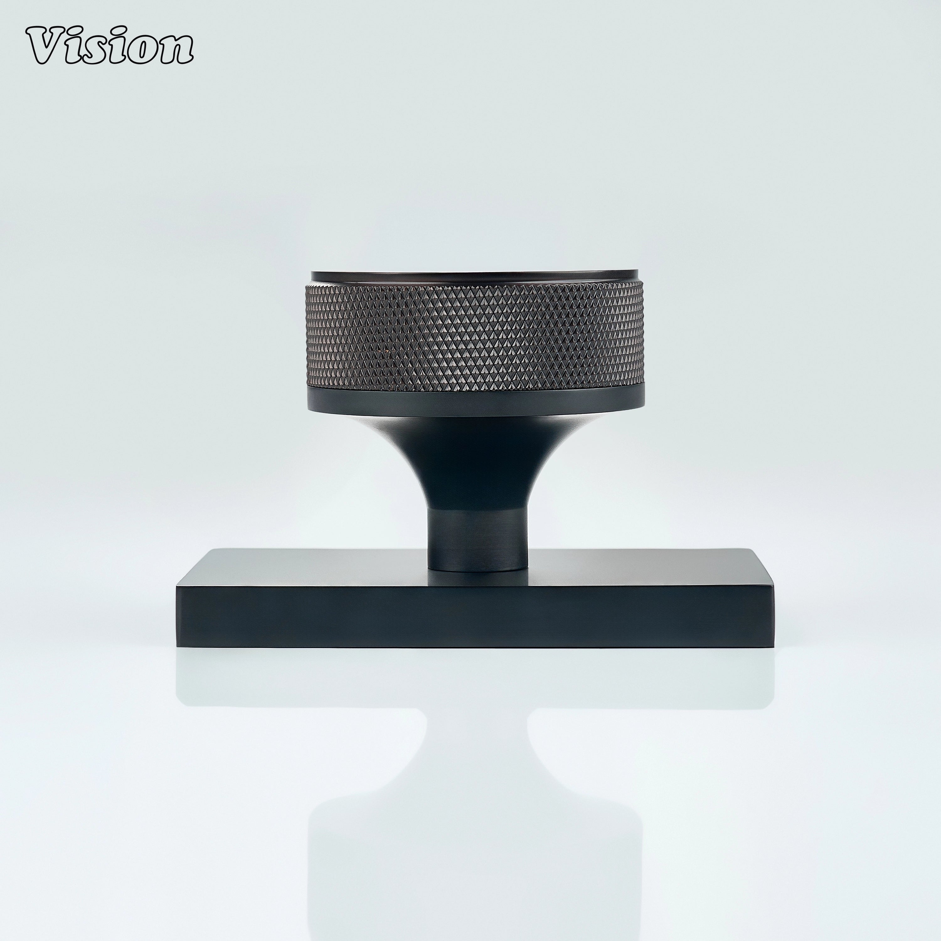 Oil Rubbed Bronze and Black round knurled brass door knob for door hardware