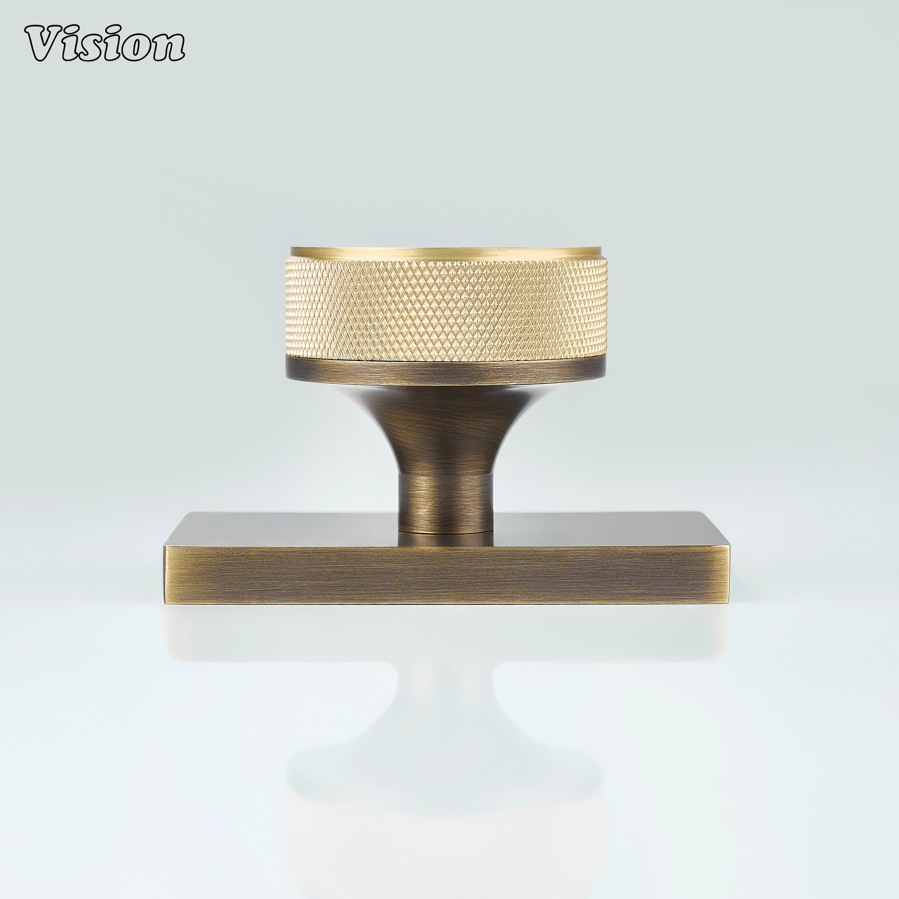 Gold and Antique Bronze brass door knob suitable for minimalist interior doors