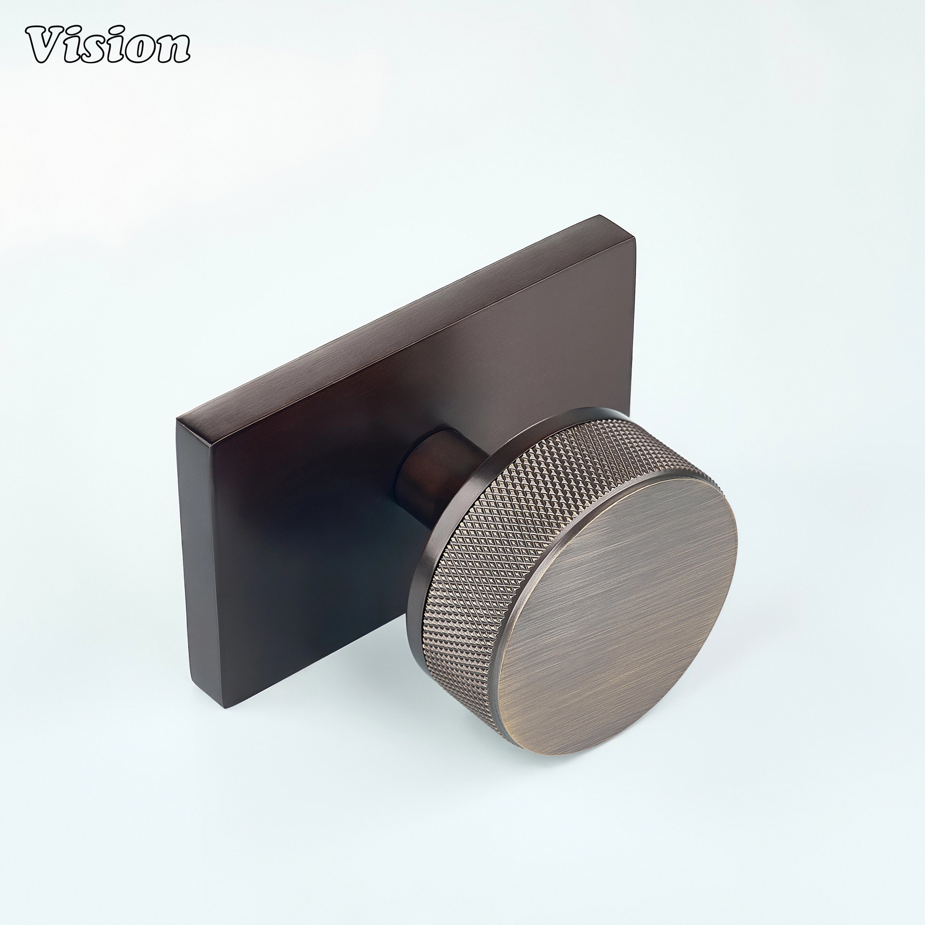 Antique Bronze and Oil Rubbed Bronze round knurled brass door knob for door hardware