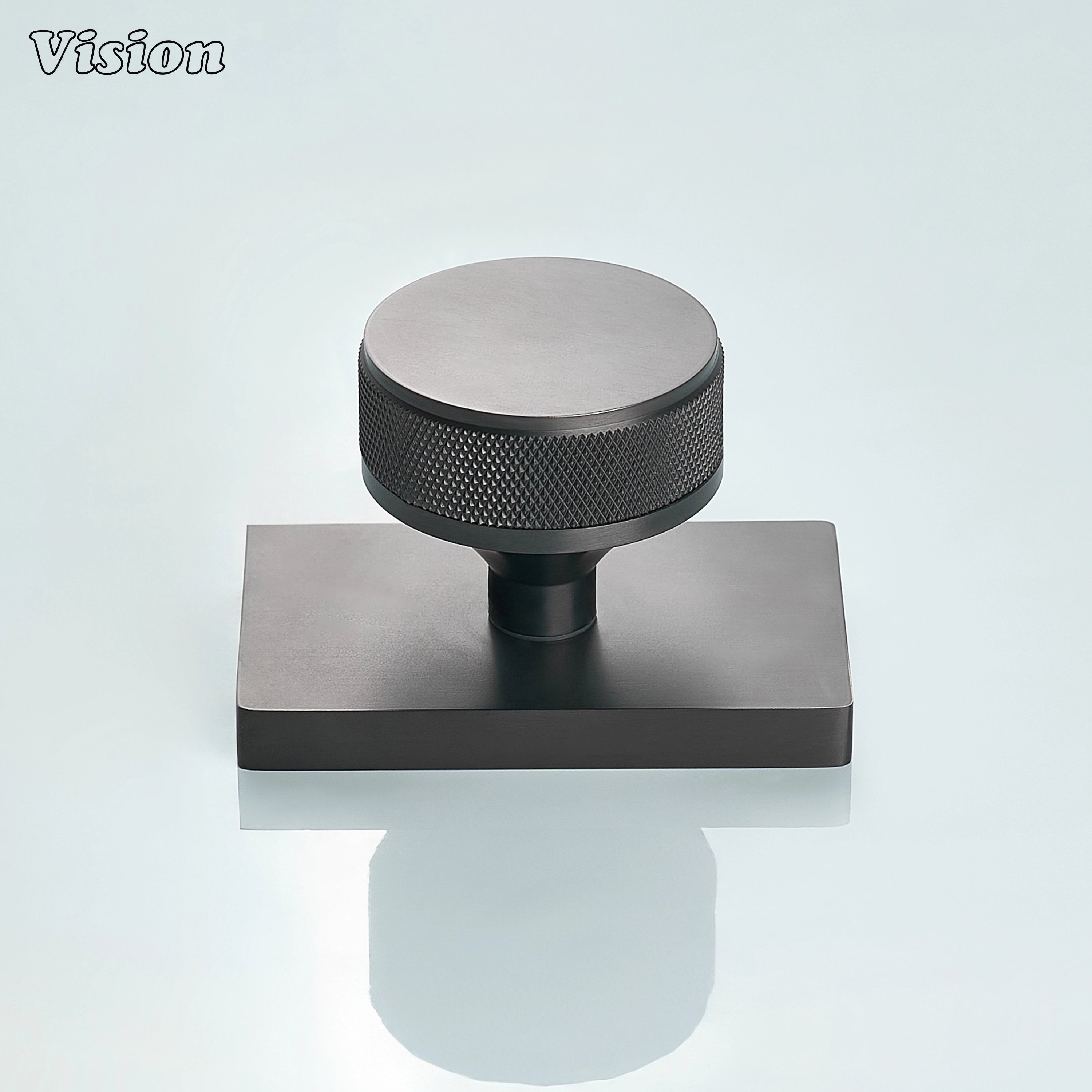Gunmetal solid brass door knob designed for minimalist interior doors